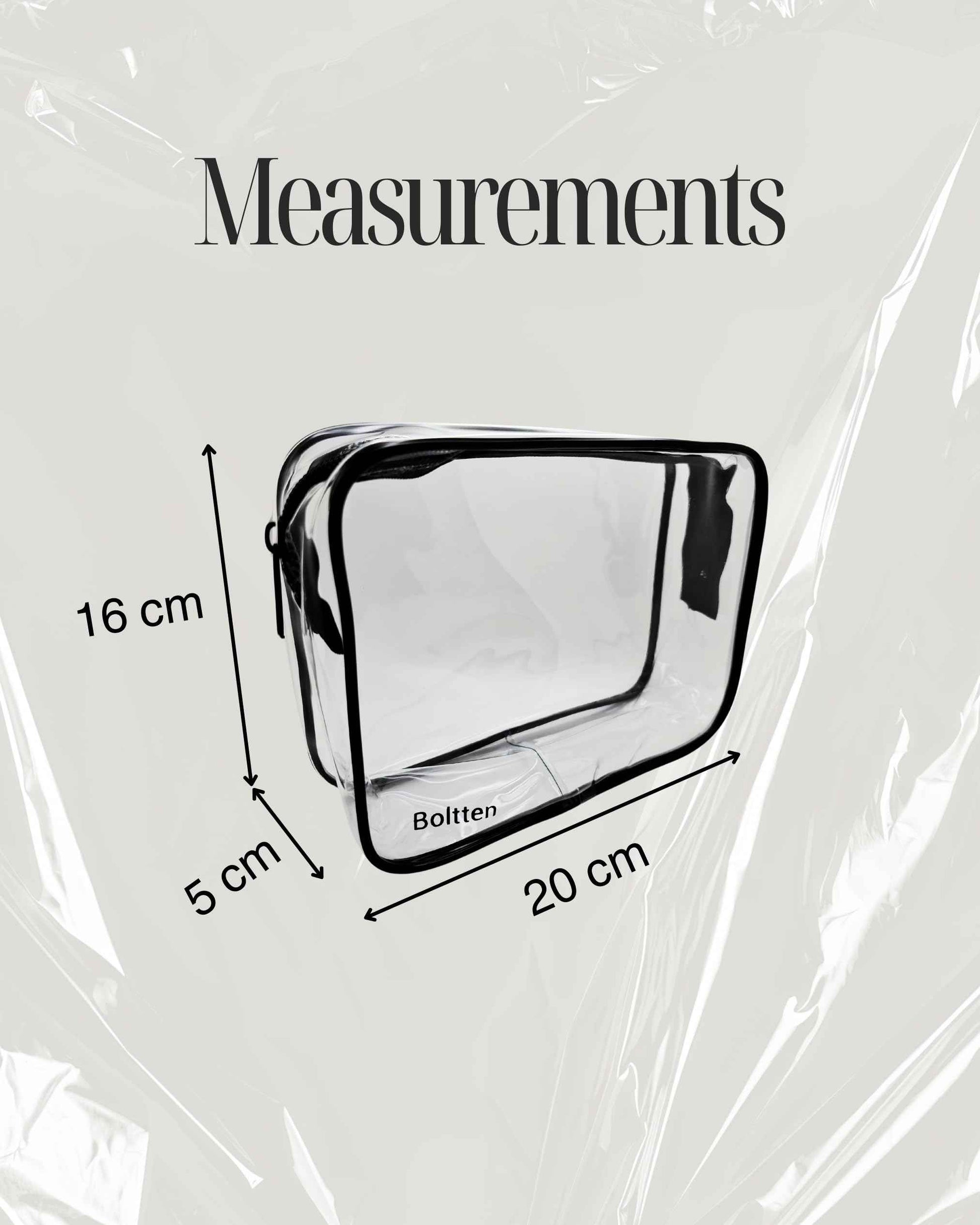 Boltten TSA Approved Clear Toiletry Bag 2-Pack, Quart Size Travel Cosmetic & Makeup Bags, Carry-On Airport Compliant