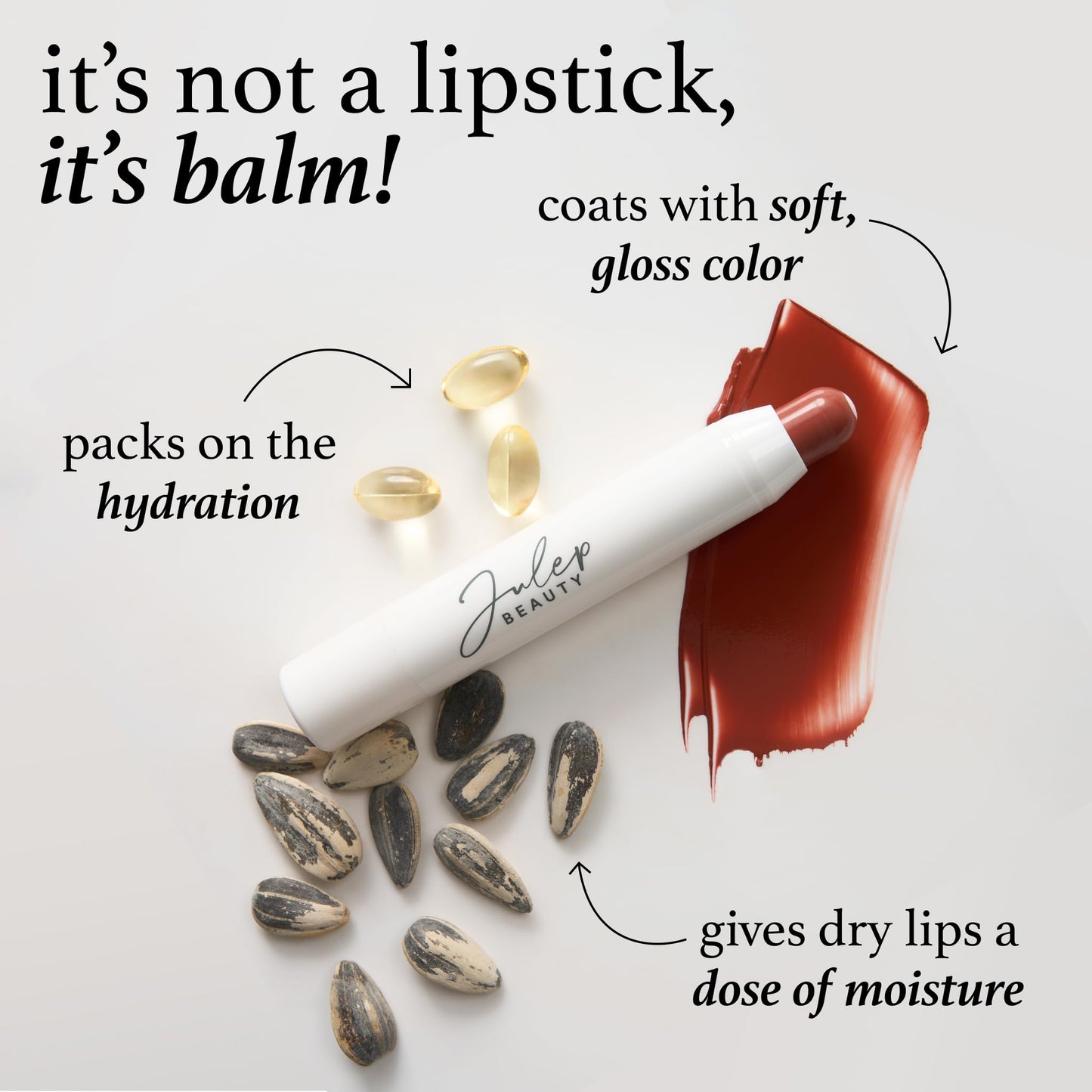 Julep It's Balm: Tinted Lip Balm + Buildable Lip Color -That's Sweet - Natural Gloss Finish - Hydrating Vitamin E Core - Vegan