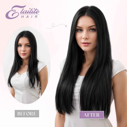 Elailite K Tip Hair Extensions Human Hair Real Remy Hair Dark Brown 14 Inch U Tip Ktip Utip Keratin Bond Hot Fusion Pre Bonded Hair Extensions for Women 50G 50Strands
