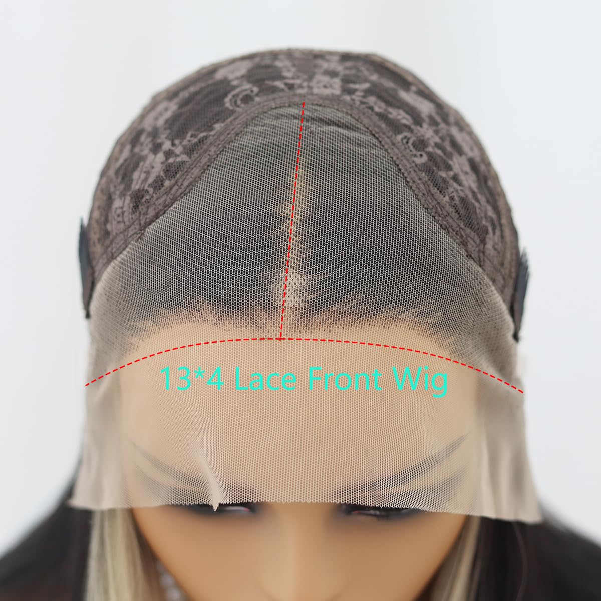 SISIFIRE Pink Highlight Lace Front Wigs for Women Pre-plucked Hairline Glueless 13X4 Inch Synthetic Lace Front Wig with Baby Hair Long Loose Body Wave Red Wigs for Daily Party Wig