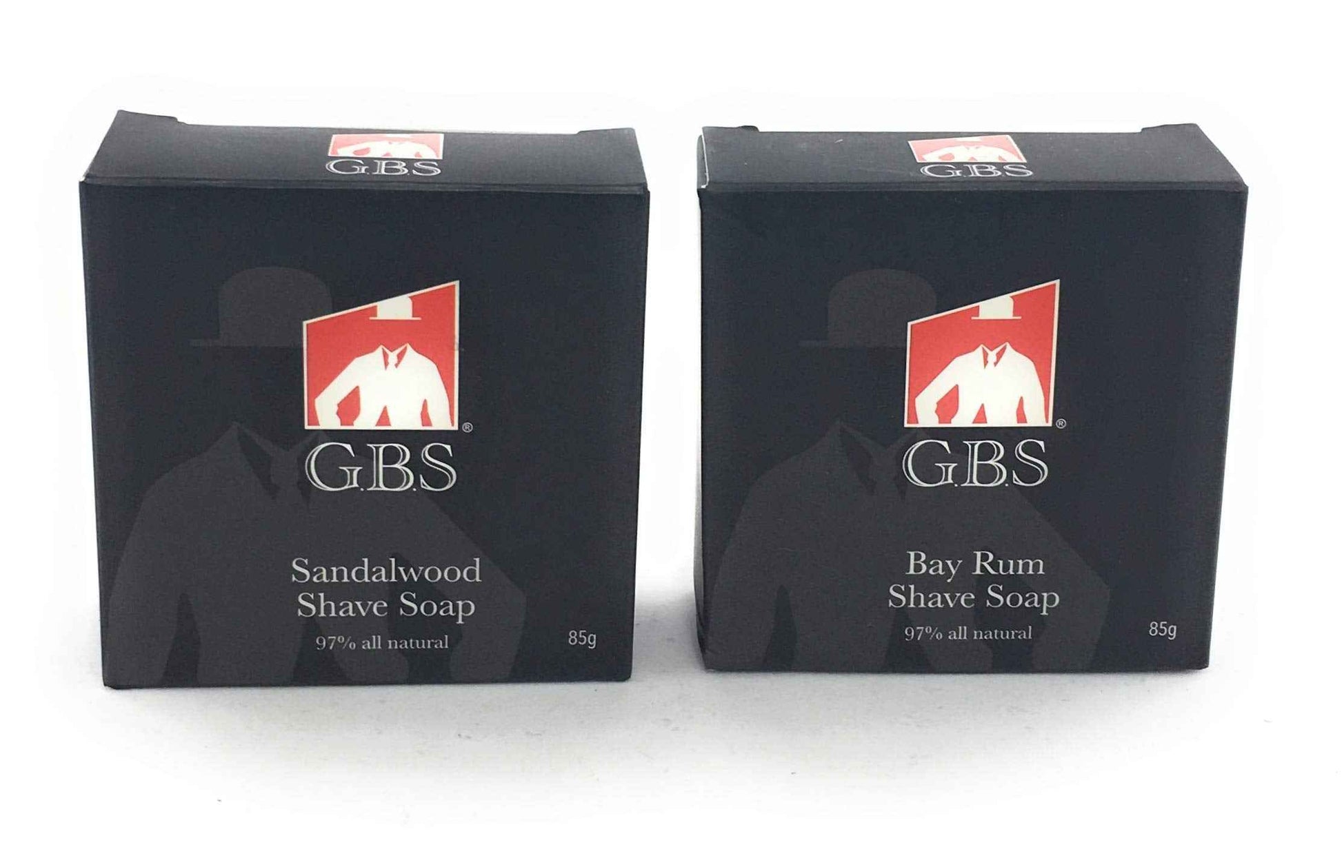 G.B.S Men’s Shaving Soap Set- Sandalwood Shaving Soap, Bay Rum Shaving Soap, Stainless Steel Chrome Bowl
