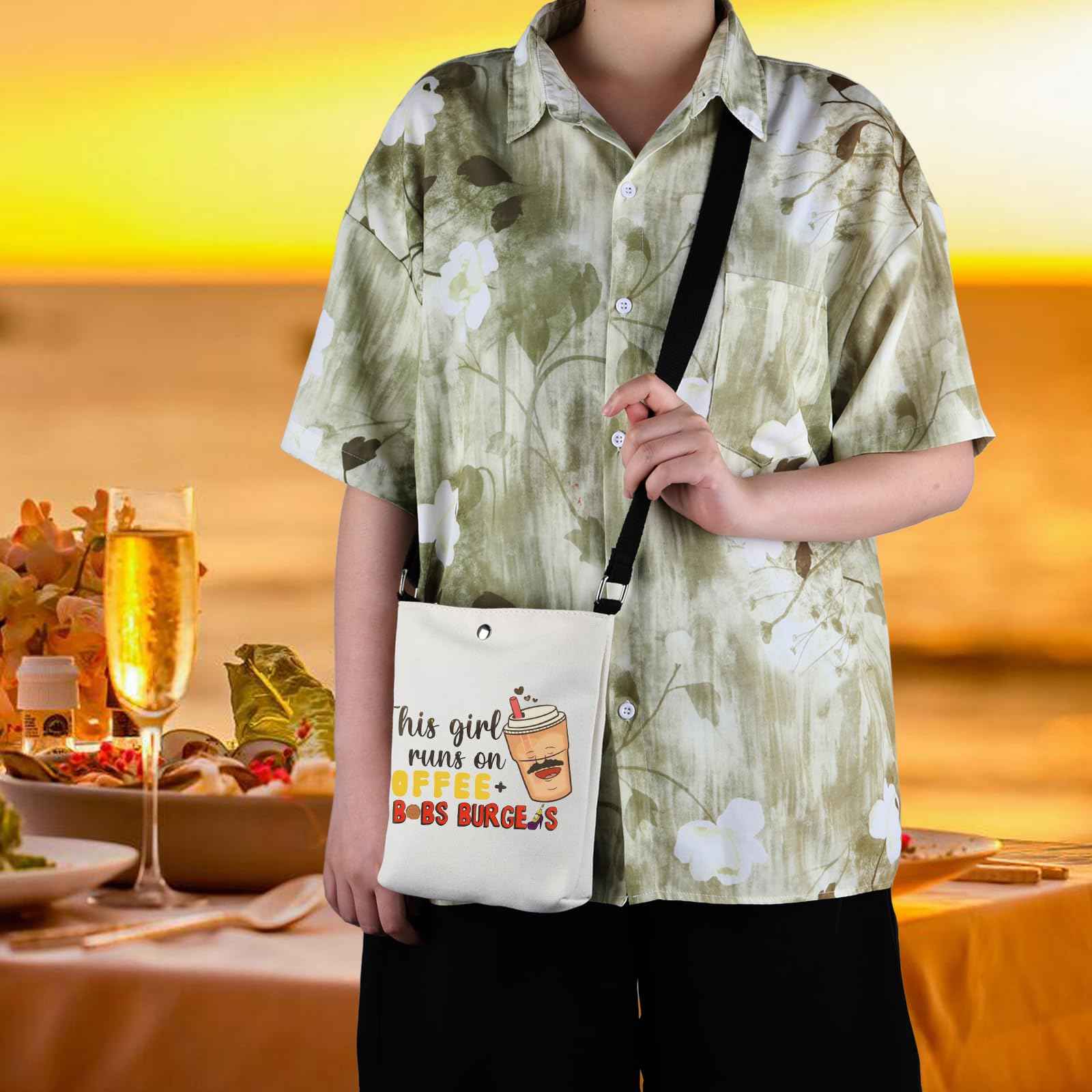 WCGXKO TV Inspired Gift Cartoon Lover Merchandise Cartoon Fans Zipper Pouch Makeup Bag (on COFFEE XK)