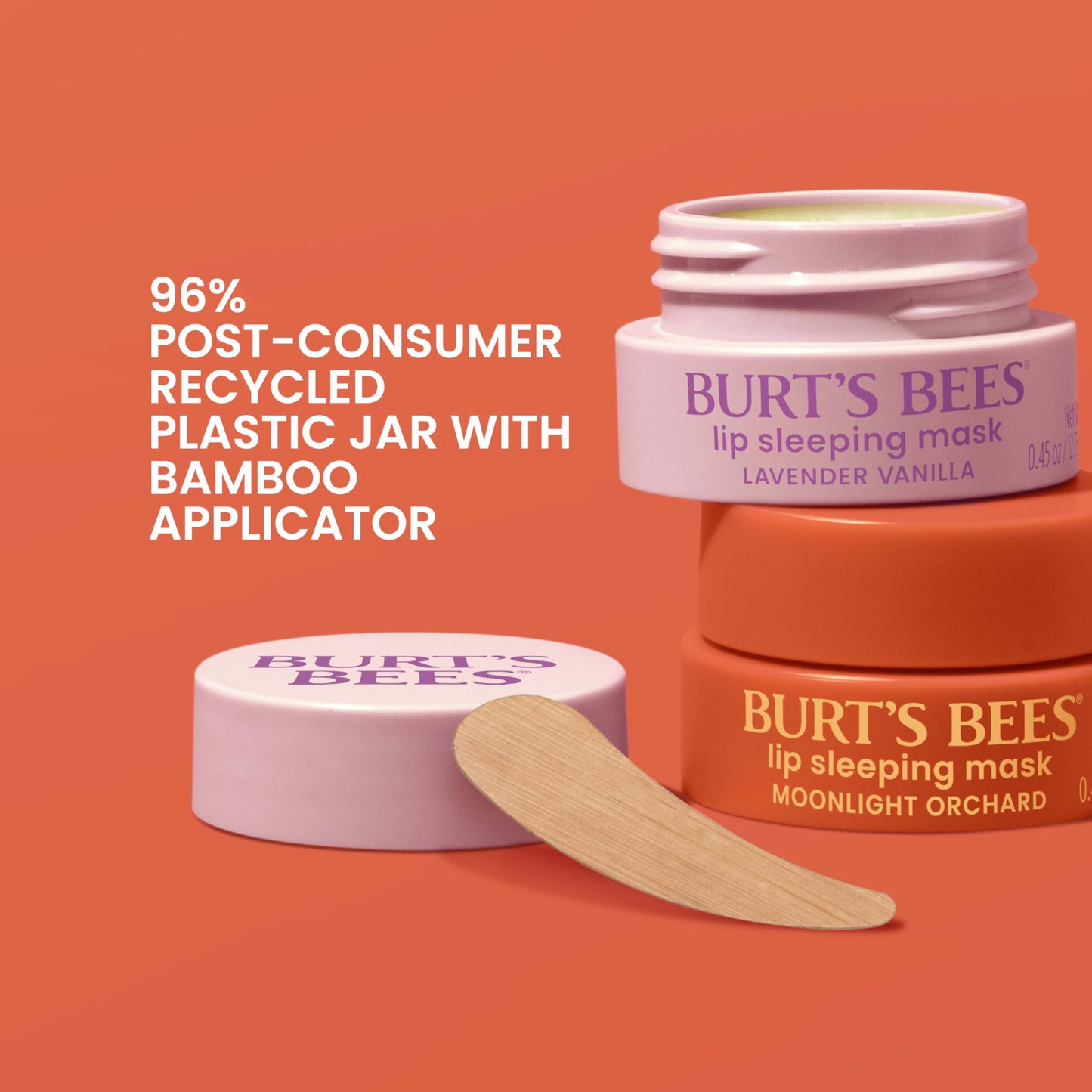 Burt’s Bees Lavender Vanilla Lip Sleeping Mask, With Hyaluronic Acid and Squalane Moisturizer To Instantly Hydrate Lips, Overnight Lip Mask, Lip Treatment, 0.45 oz.