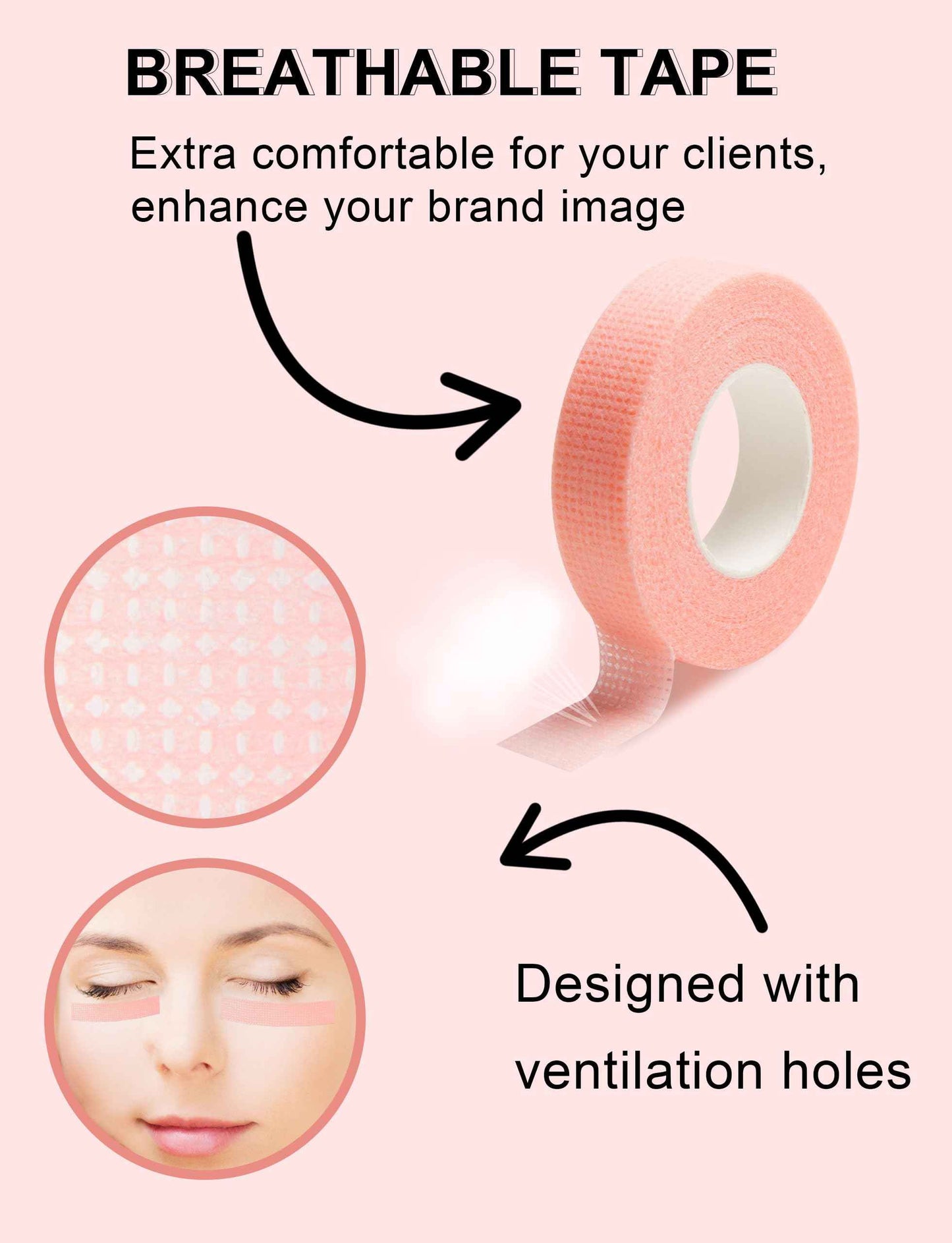 fenshine 6 Rolls Micropore Medical Tape for Eyelash Extension, Adhesive Fabric Tape for for Eyelash Extension Supply