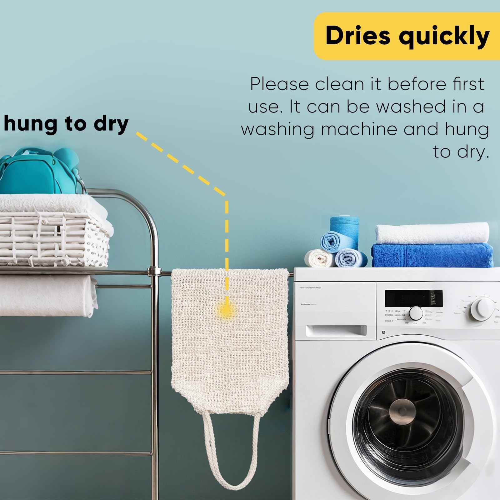 MARRASSA Natural Sisal & Ramie Exfoliating Body Scrubber for Shower with Handle（3 pcs） - Deep Cleanse Back Scrubber, Scrub Spa Tool for Glowing Skin & Whole Body Care (3pcs)