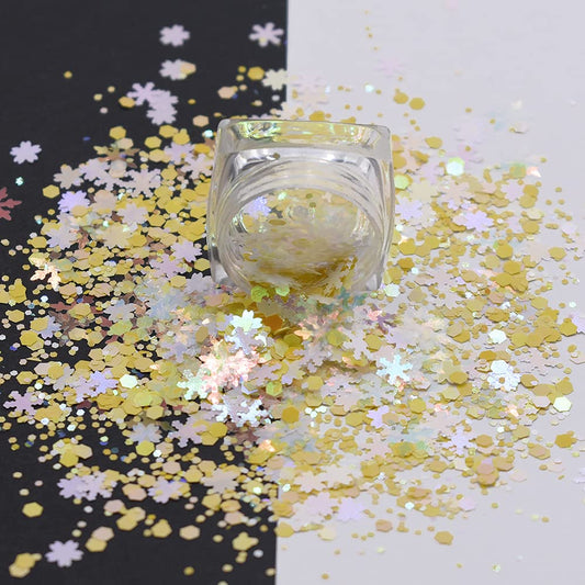 10 Grams/Pack - Christmas Holiday Mixes Series Glitter - Festival Rave Beauty Makeup Face Body Nail Art Tumbler Decoration XM09