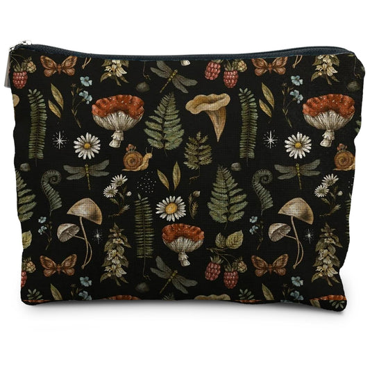 RYYCDOI Dark Forest Cottagecore Mushroom Makeup Bag, Mushroom Gifts for Women, Forest Cosmetic Bags Toiletry Bag for Women, Gifts for Mushroom Lovers, Mushroom Stuff, Mushroom Accessories for Women