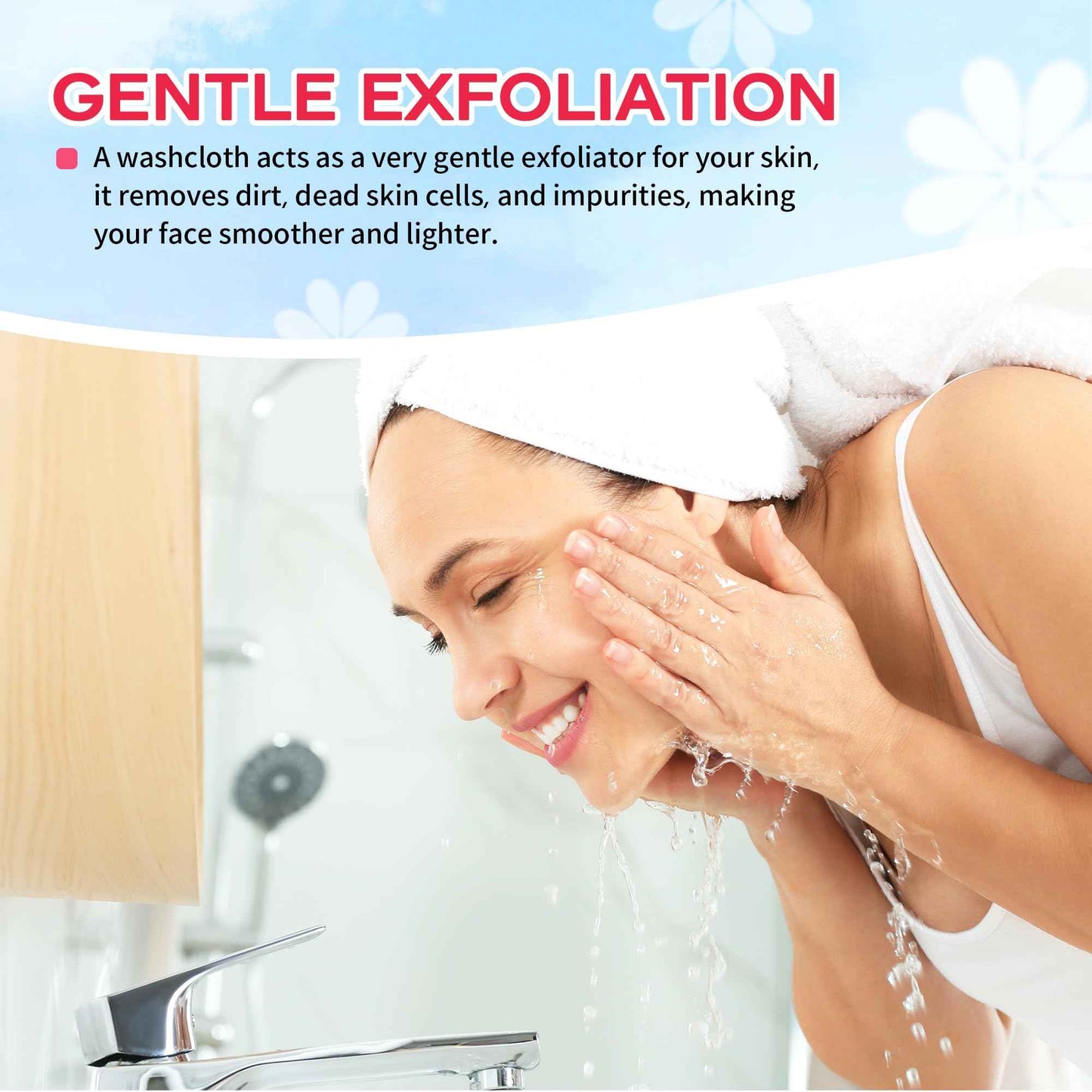 HOMERHYME Microfiber Washcloths Face Towel, 12 Pack White Towels Fingertip Washcloth, Soft Lint Free Quick Dry Bulk Absorbent Reusable Wash Cloths for Bathroom, Salon, Spa, Gym