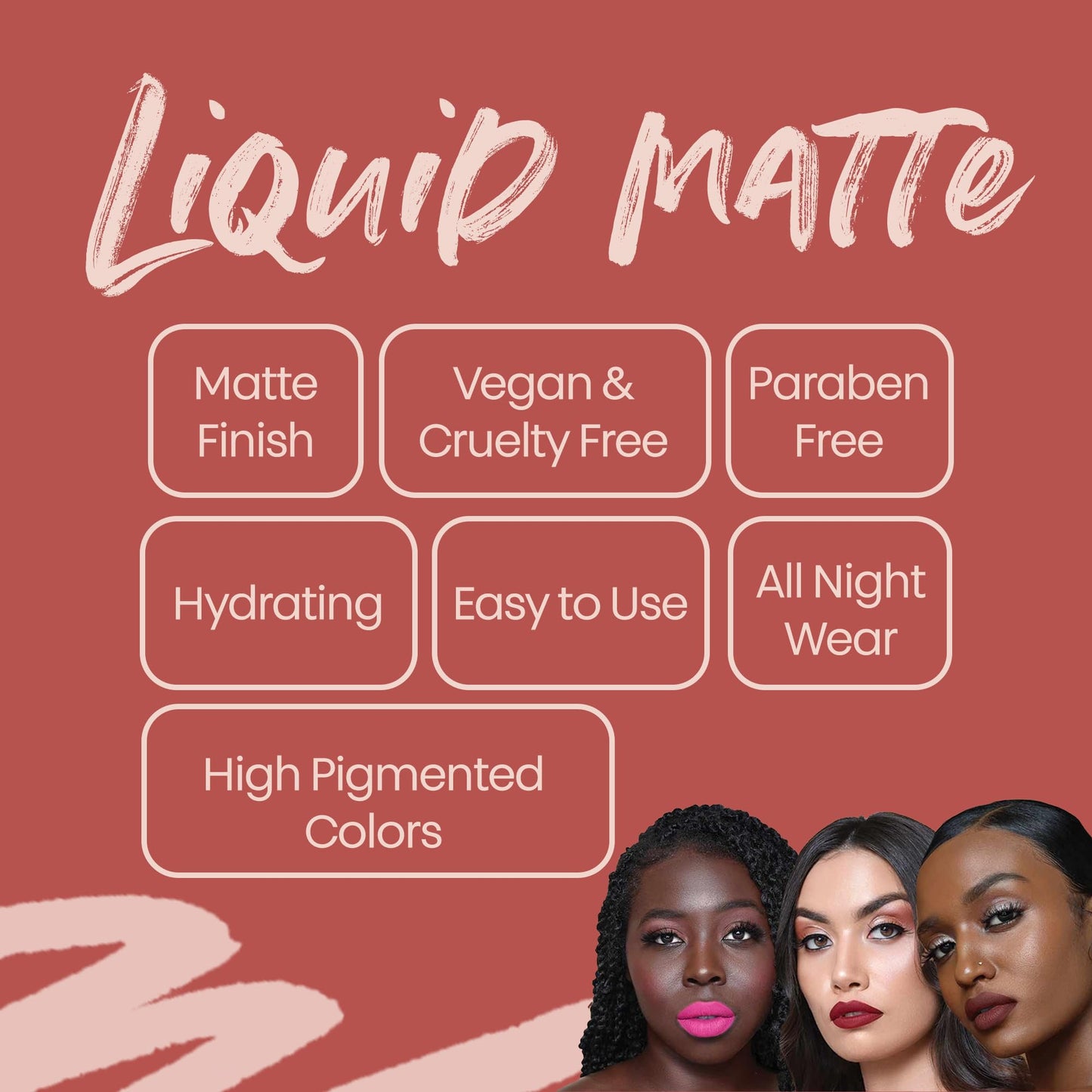 The Lip Bar Vegan Liquid Matte Lipstick, High Pigment Color & Long-Lasting with 8-12 Hours of Wear, Savage - Chocolate Red-Brown