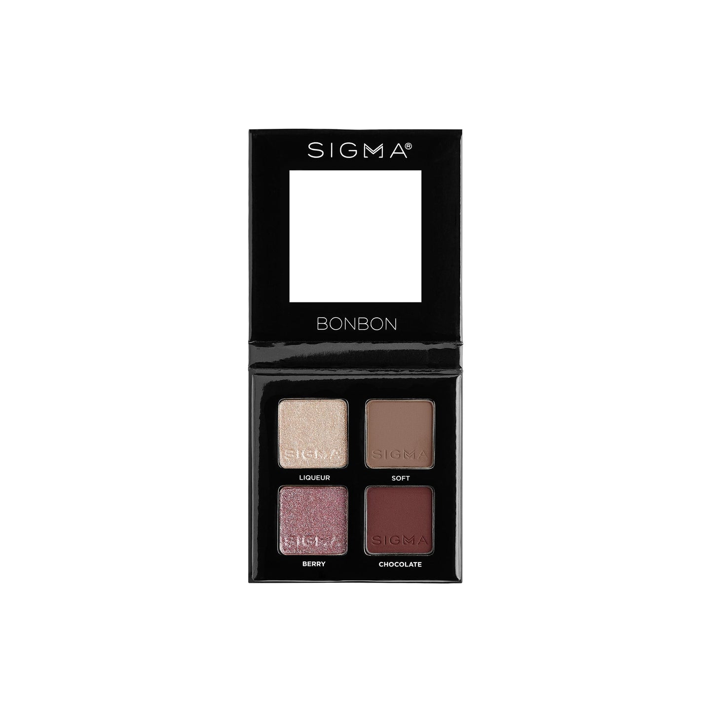 Sigma Beauty Quad Eyeshadow Palette – Makeup Eyeshadow Quad with a Buttery Soft Formula and Buildable, Blendable Shades for a Flawless Eye Look, Designed for All Day Wear (Bonbon)