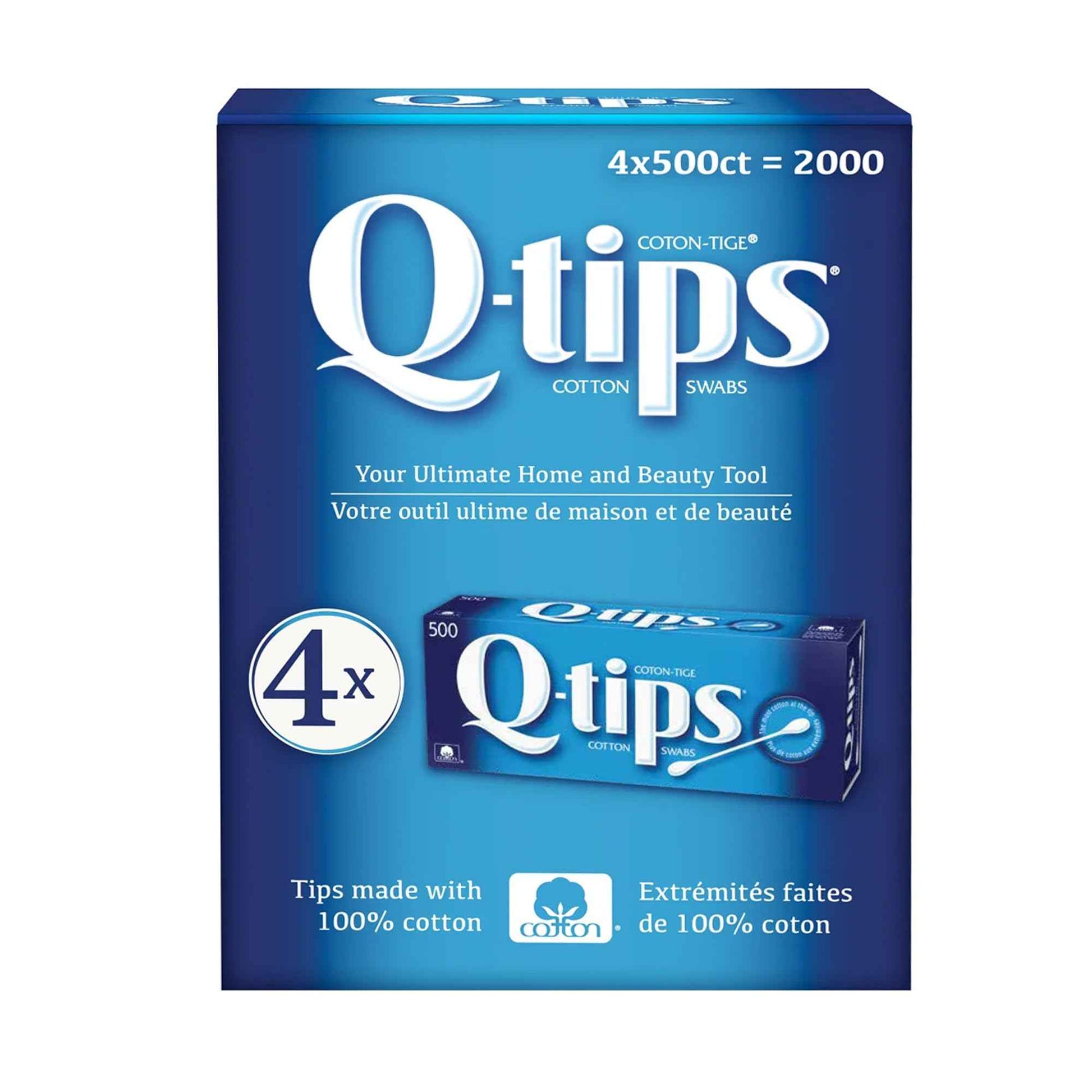 Q-tips Cotton Swabs, 4-pack of 500