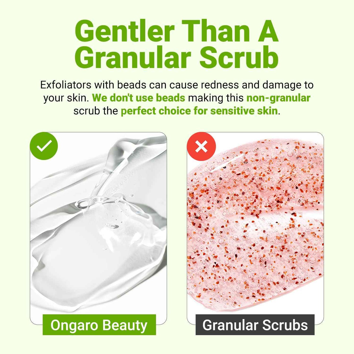 Ongaro Beauty Organic Face Scrub - Natural Exfoliating Face Wash & Enzyme Peel for Sensitive Skin - Facial Scrub Exfoliator for Women & Men - Clear Acne & Unclog Pores - Smooths & Brightens - 4 FL OZ