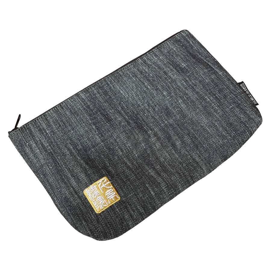 千糸繍院 Brocade zipper pouch, lined with Nishijin brocade, size M. (Denimu3)