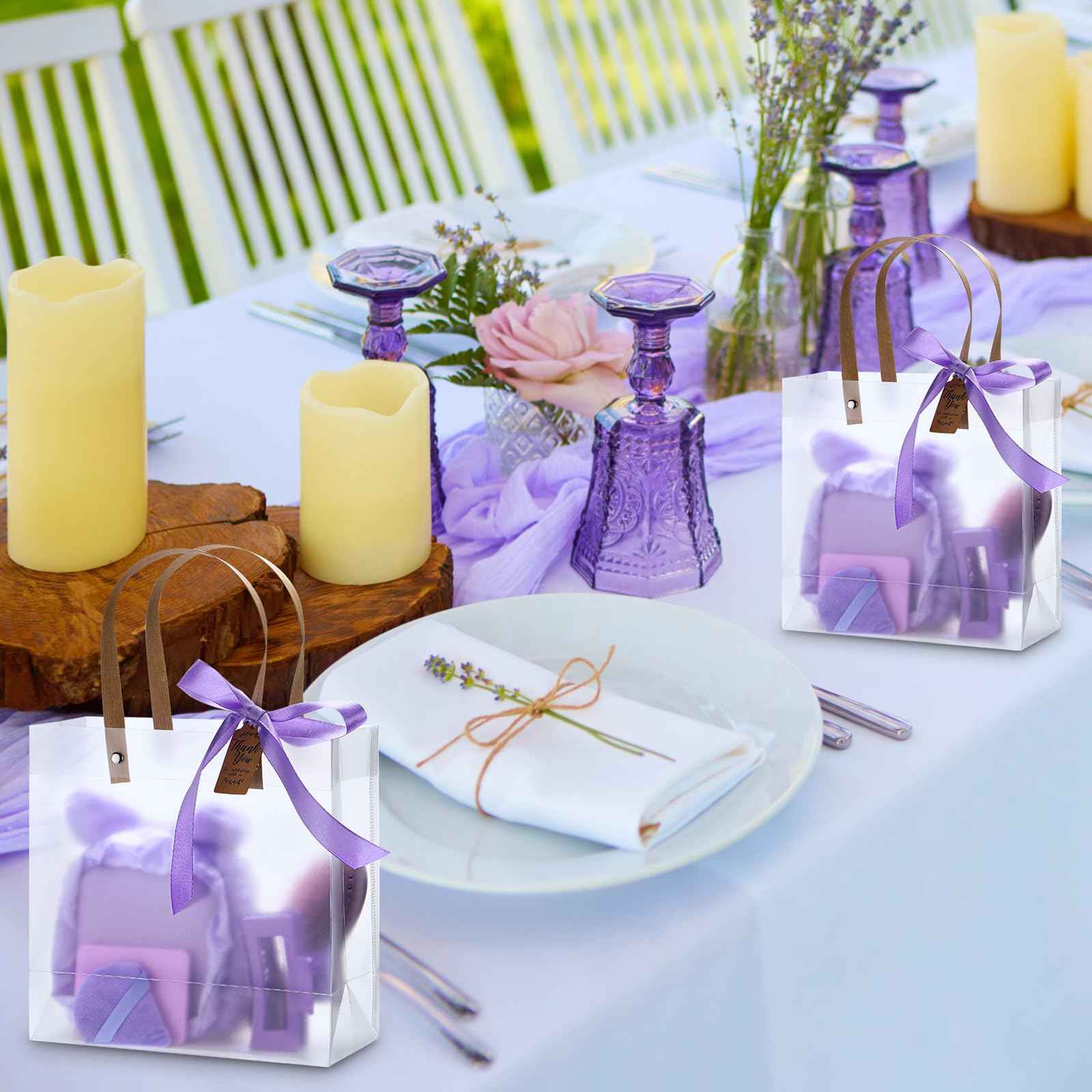 Knitgrip 55 Pcs Baby Shower Prizes for Winners Prizes Gifts Including Headband Hair Brush Jewelry Box Compact Mirror Powder Puff Hair Tie Claw Gift Bag for Baby Wedding Bridal Shower(Purple)