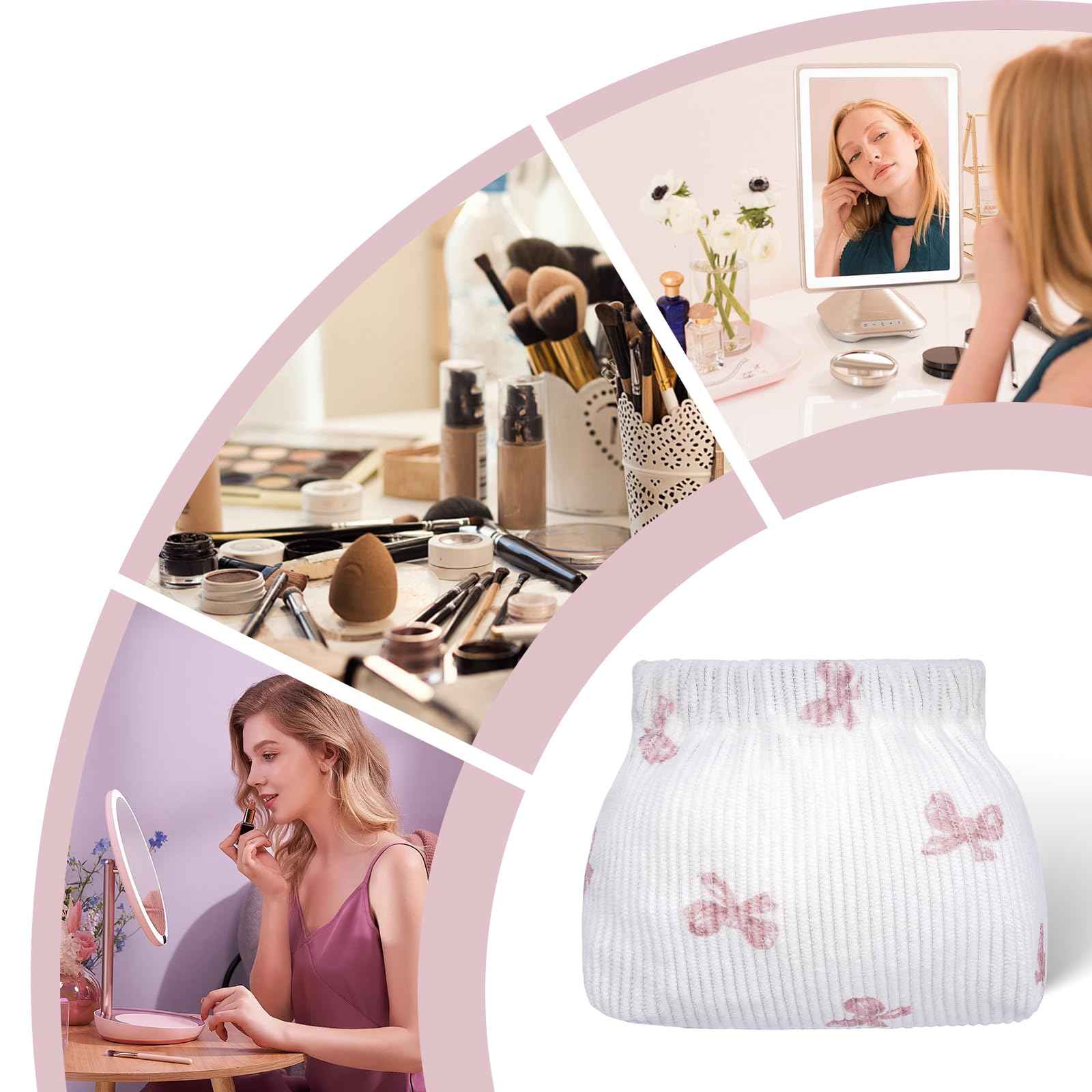 honitty Mini Makeup Pouch,Corduroy Elastic Wallet Storage for Women,Cute Small Lipstick Bag for Purse