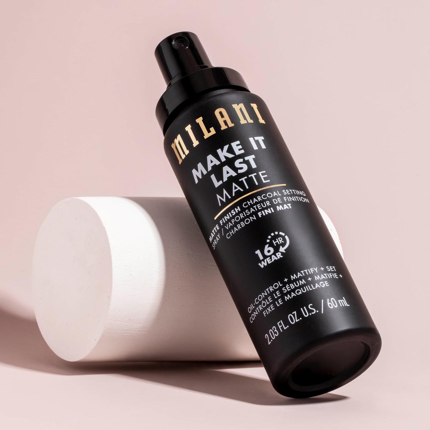 Milani Make it Last Matte - Matte Finish Charcoal Setting Spray - Cruelty-Free Makeup Primer and Setting Spray for Oily Skin - Long Lasting Finishing Spray - 2 Pack