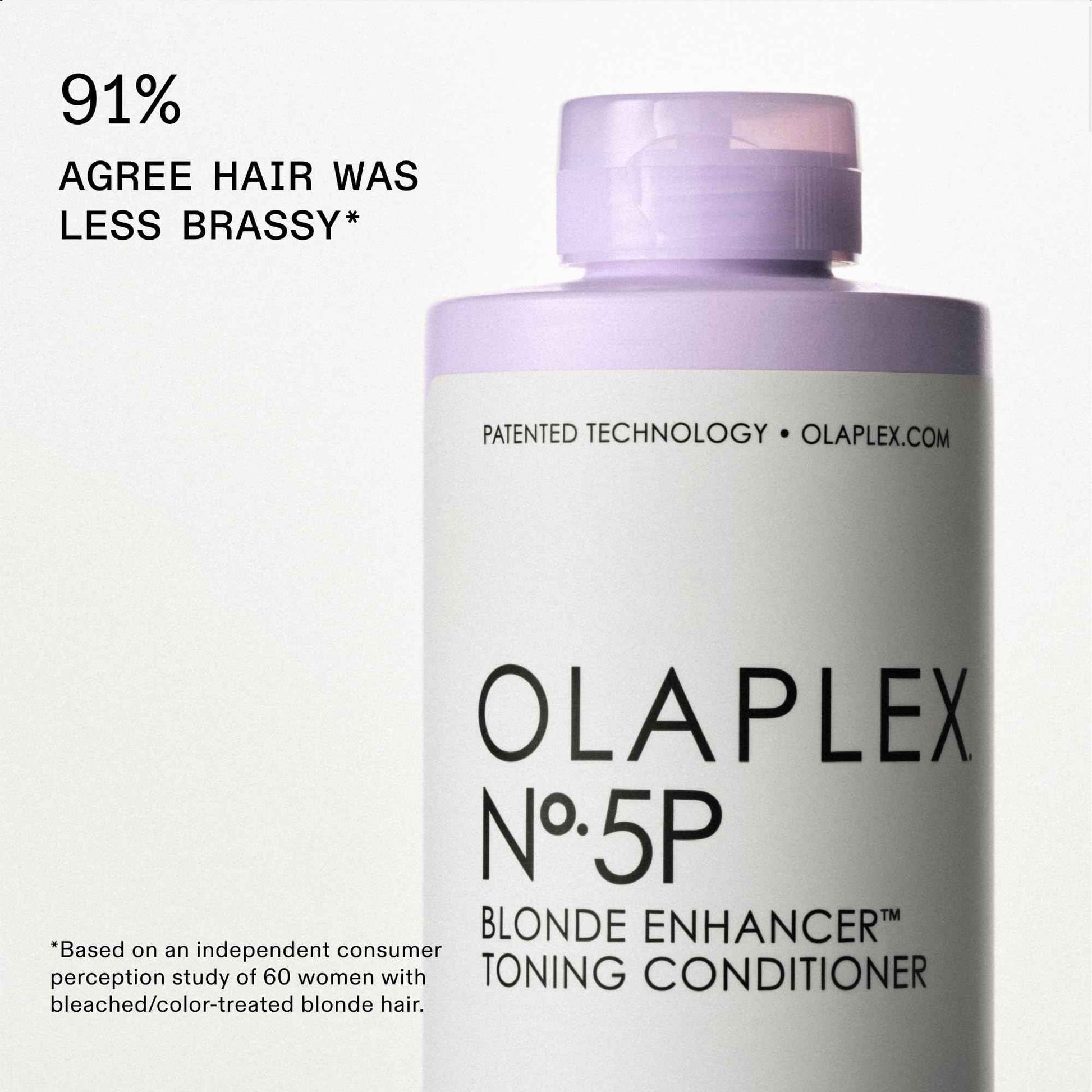 Olaplex Nº. 5P Blonde Enhancer Purple Toning Conditioner: Neutralizes Brassiness & Strengthen | Repairs Damages & Hydrates Hair | For Coily, Curly, Straight, and Wavy, 250 mL / 8.5 Fl. Oz.