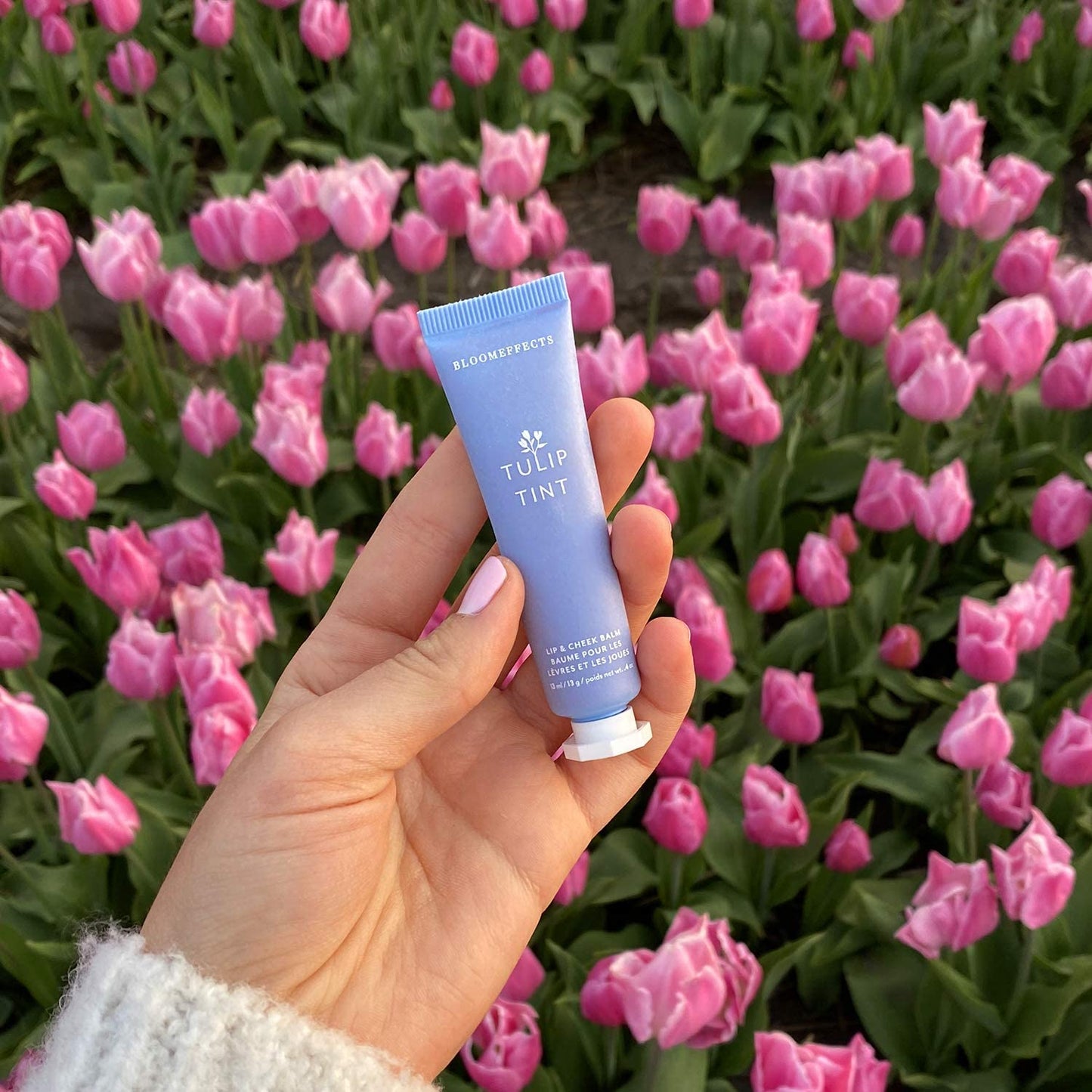 Bloomeffects - Natural Tulip Tint Lip + Cheek Balm | Cruelty-Free, Non-Toxic, Clean Beauty (Petal Pink)