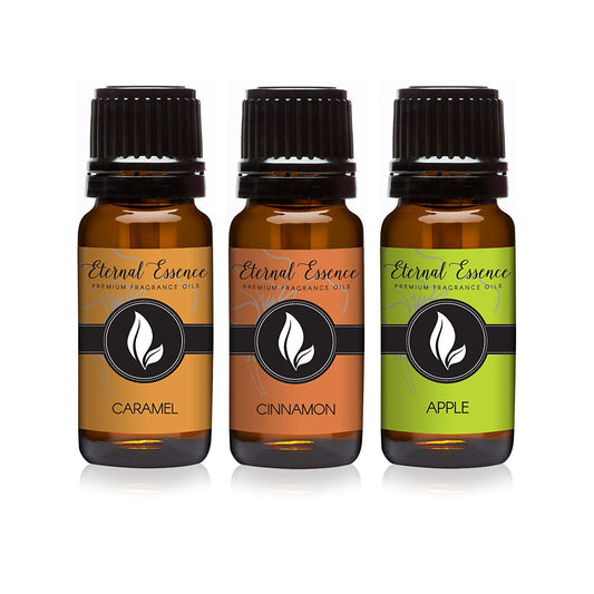 Trio (3) - Caramel, Cinnamon & Apple - Premium Fragrance Oil Trio - 10ml