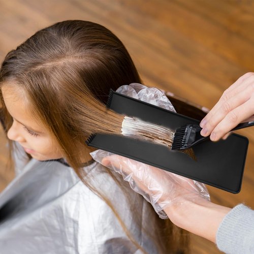 1 PCS Highlighting Board, Balayage Board Hair Coloring Paddle Balayage Highlighting Boards with Teeth, Hair Dye Tools Highlighting-Paddle for Barber Salon Hairstylist Hair-Dying Tools, Black