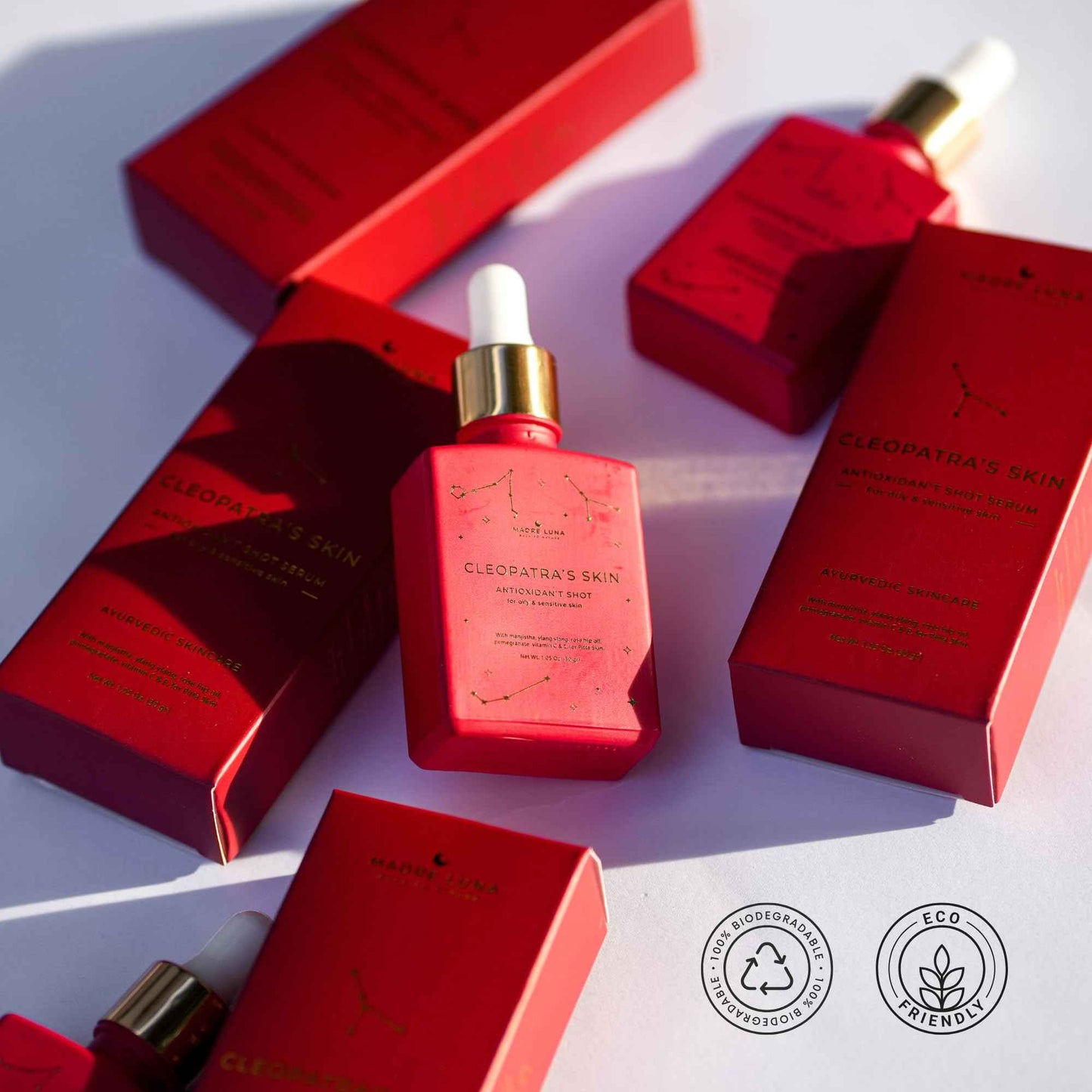 CLEOPATRA'S SKIN Moisturizing Serum – Ayurvedic Face Oil for Oily & Sensitive Skin – Antioxidant, Anti-Aging & Hydrating with Pomegranate & Manjistha, Non-Greasy & Collagen-Boosting Glow Oil