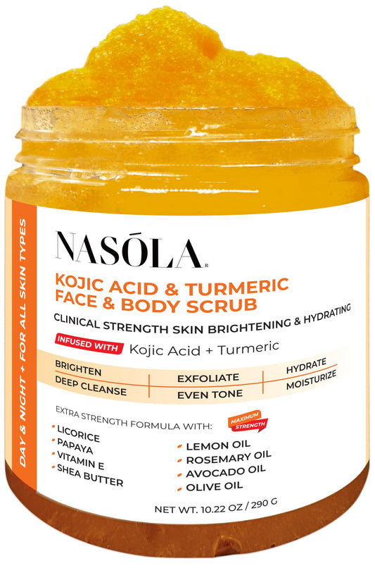 Nasola Kojic Acid Turmeric Face and Body Scrub