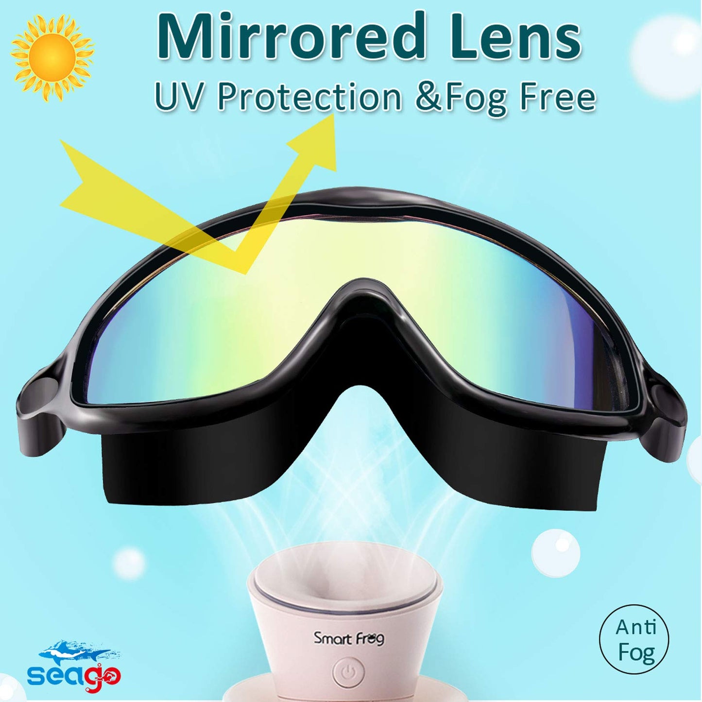 Kids Goggles for Swimming 2 Pack No Leaking Anti-Fog Outer Eye Fit with Wide View UV Protection Crystal Clear Watertight Swim Goggles with nose cover Suitable for Children Youth Boys Girls Age 3 to 15