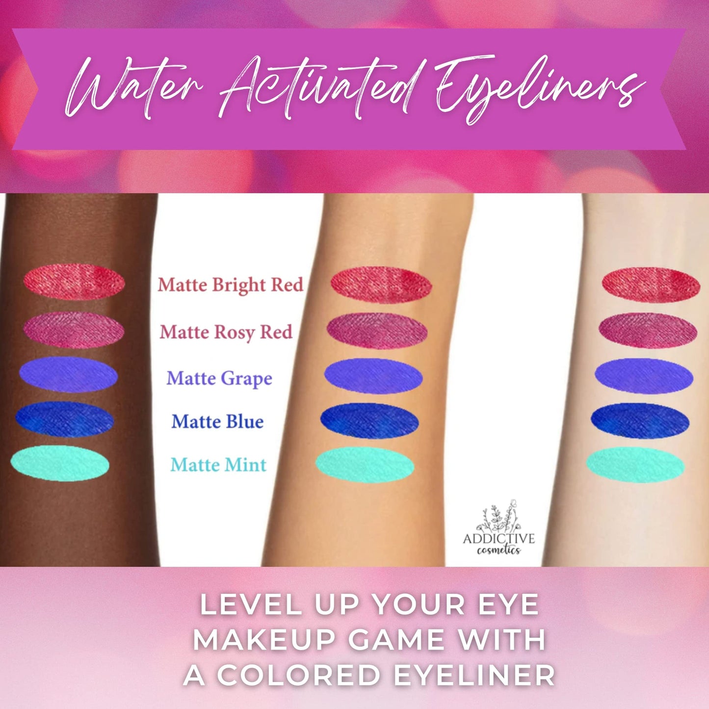 Wet Liners Parent- Cake Eyeliner with Applicator Brush - Water Activated Dry Pressed Eyeliner - Long-Lasting, Vibrant Color, Smudge Resistant - Vegan Cruelty Free Paraben Free (Matte Grape)