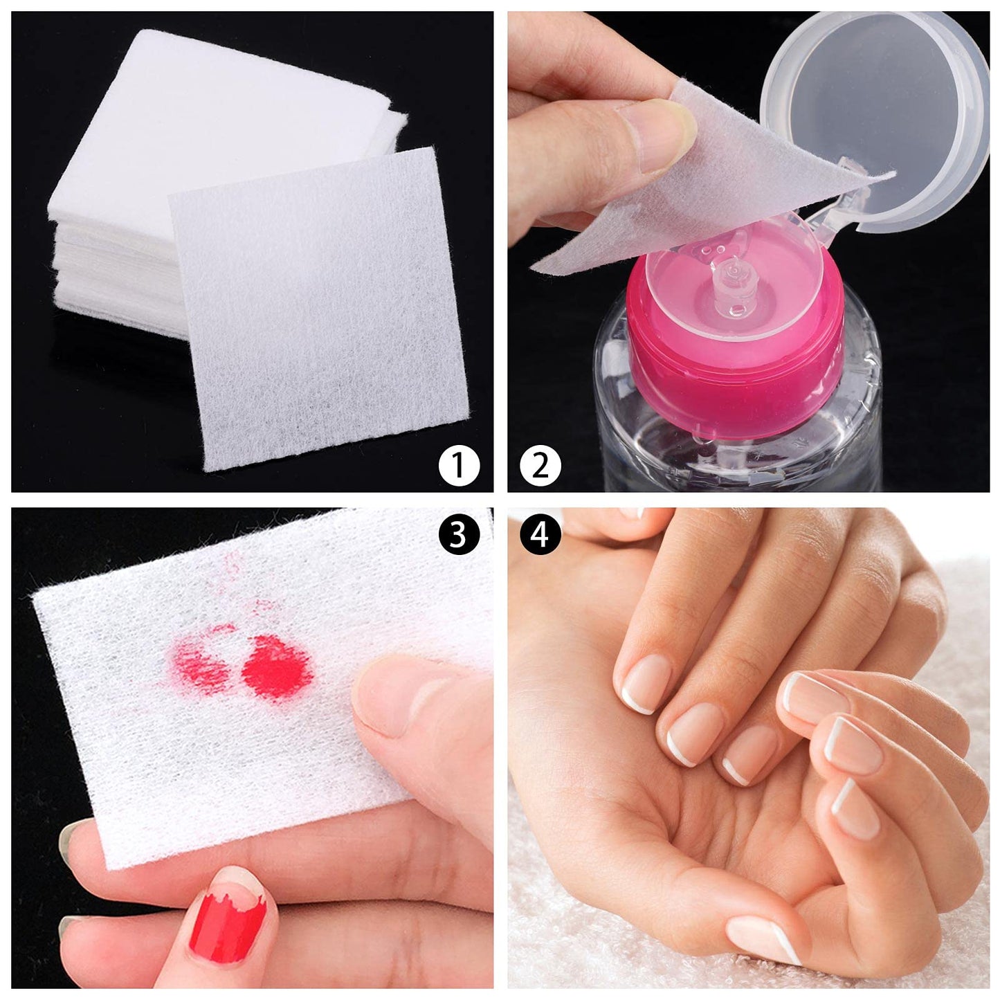 975 Pcs Lint Free Wipes Nail Art Gel Polish Remover Cotton Pad