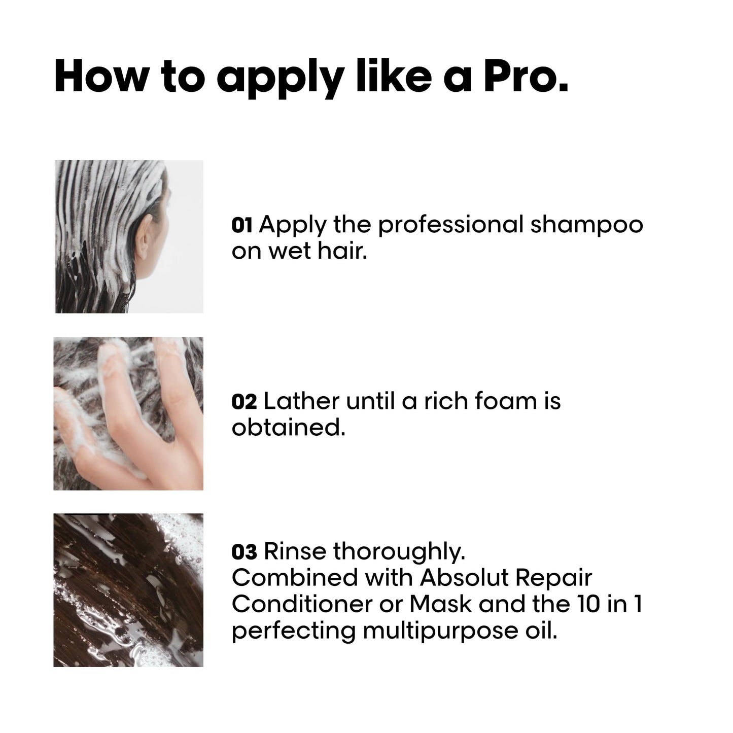 L'Oreal Professionnel Paris Absolut Repair Shampoo – Nourishing Protein Shampoo For Dry, Damaged Hair, Repairs Damage and Provides Shine