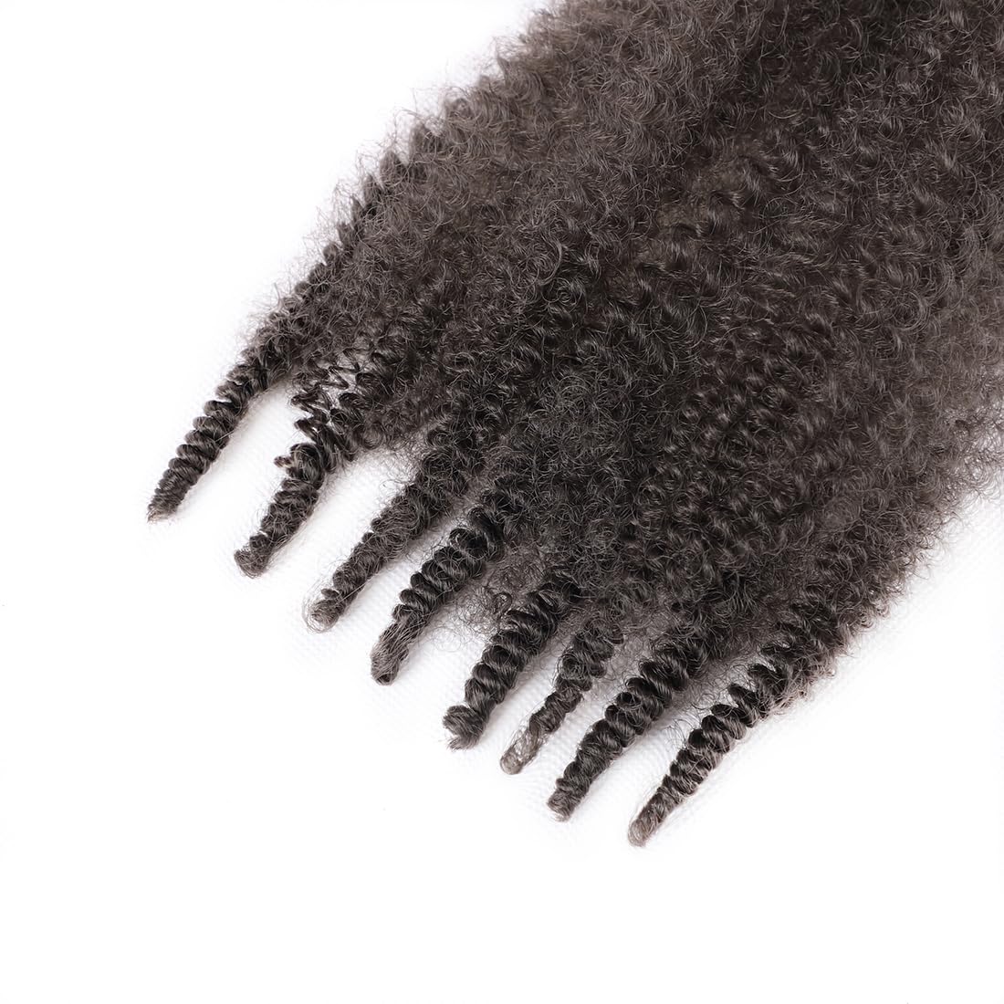 18 Inch Pre-Separated Springy Afro Twist Hair 8 Packs Black Pre-Fluffy Natural Curls are Perfect for Marley Crochet Hair Suitable for Black Women (4#, 18 Inch (Pack of 8))