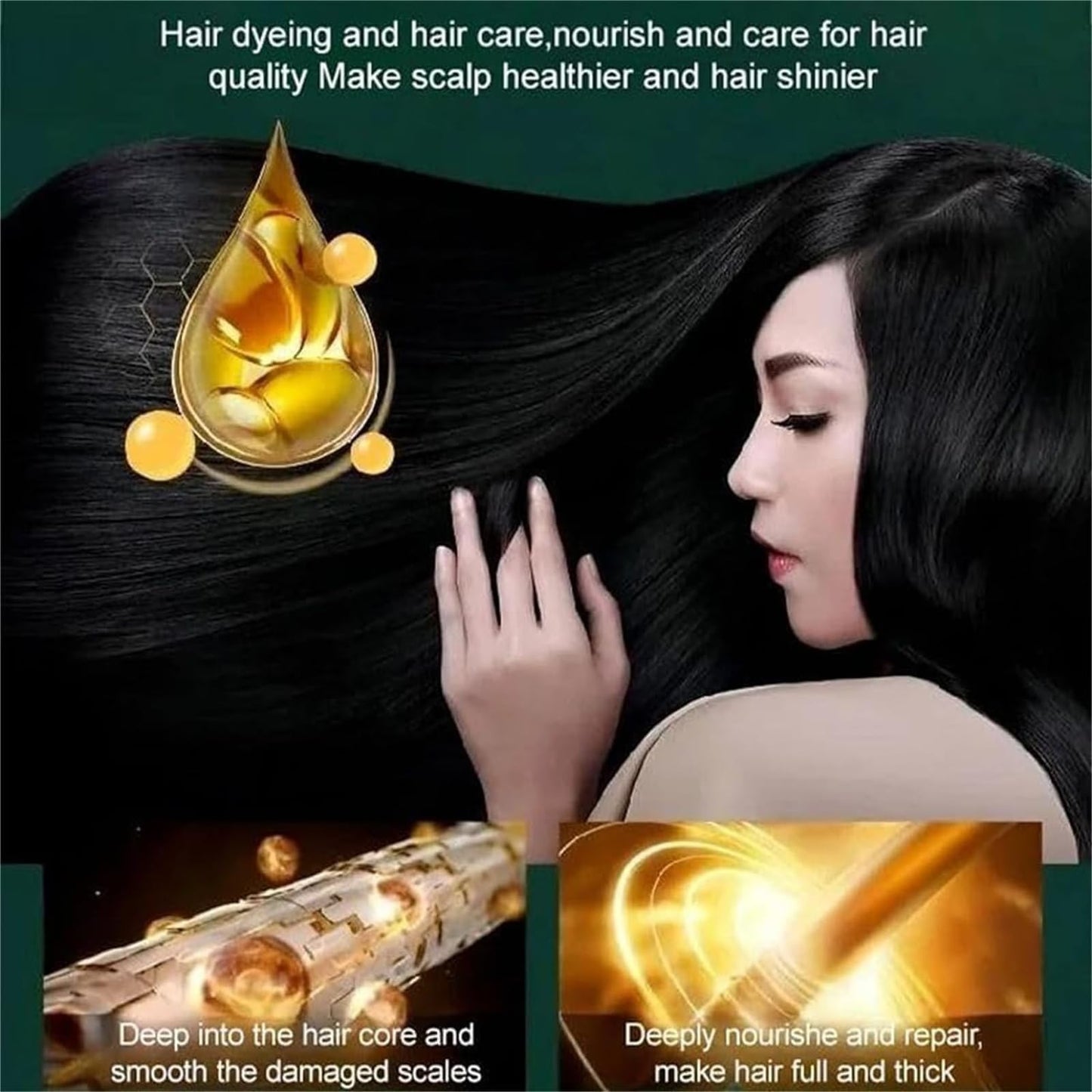 Satywig Hair Color,Satywig Plant Based Hair Dye,Paopaocai Hair Dye,Bubble Plant Hair Dye,Plant Extract Non-Damage Hair Dye Cream,Multi-Plant Extract Plant Shampoo (10pcs Chestnut Brown)