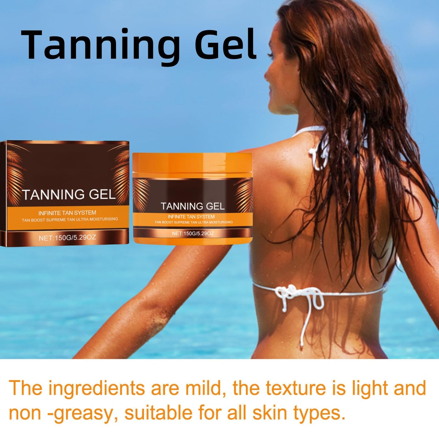 Intensive Tanning Gel, Tanning Cream, Haute BeautyTanning Gel,Tanning Gel,Tanning Gel,For Sunbeds Outdoor Sun (1PCS)