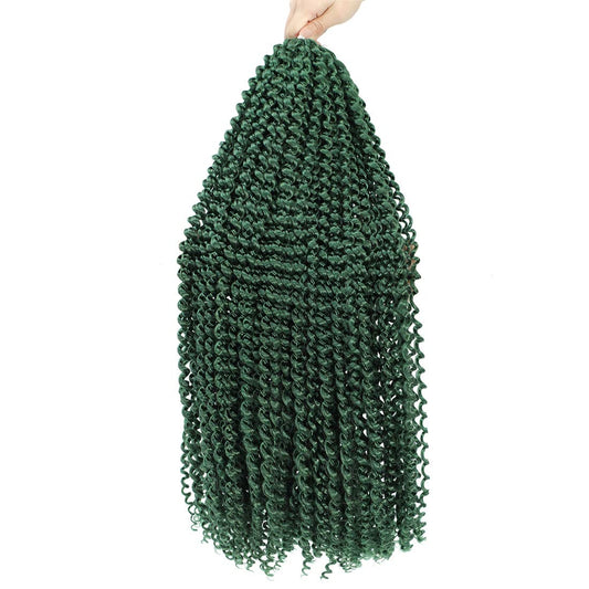 Passion Twist Hair 18Inch 6Packs Passion Twist Crochet Hair Water Wave Crochet Hair (18 Inch (Pack of 6), D-green) …