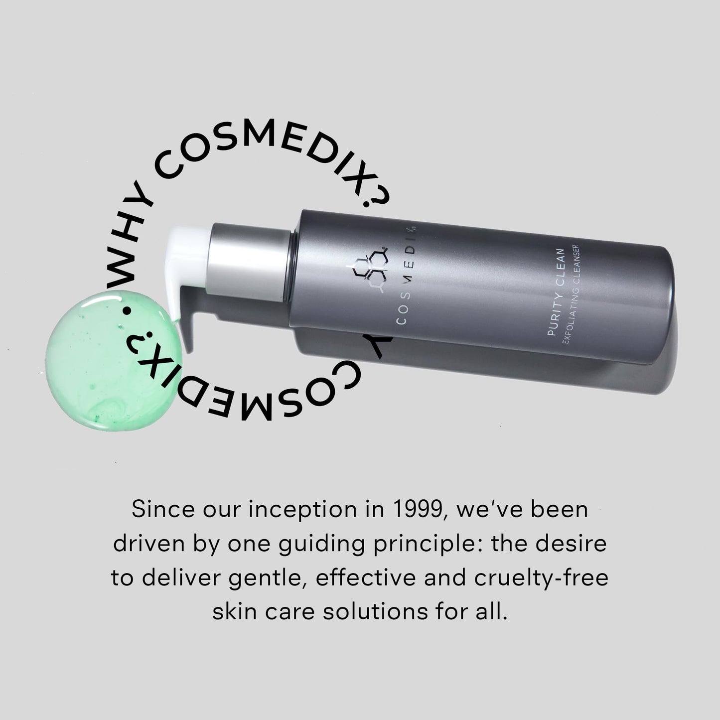 COSMEDIX Purity Clean Exfoliating Facial Cleanser - Moisture-Rich Rejuvenating Face Wash for Fine Lines & Uneven Skin Tone - Skin Care with Essential Oils for Radiant - Looking Skin & Natural Glow