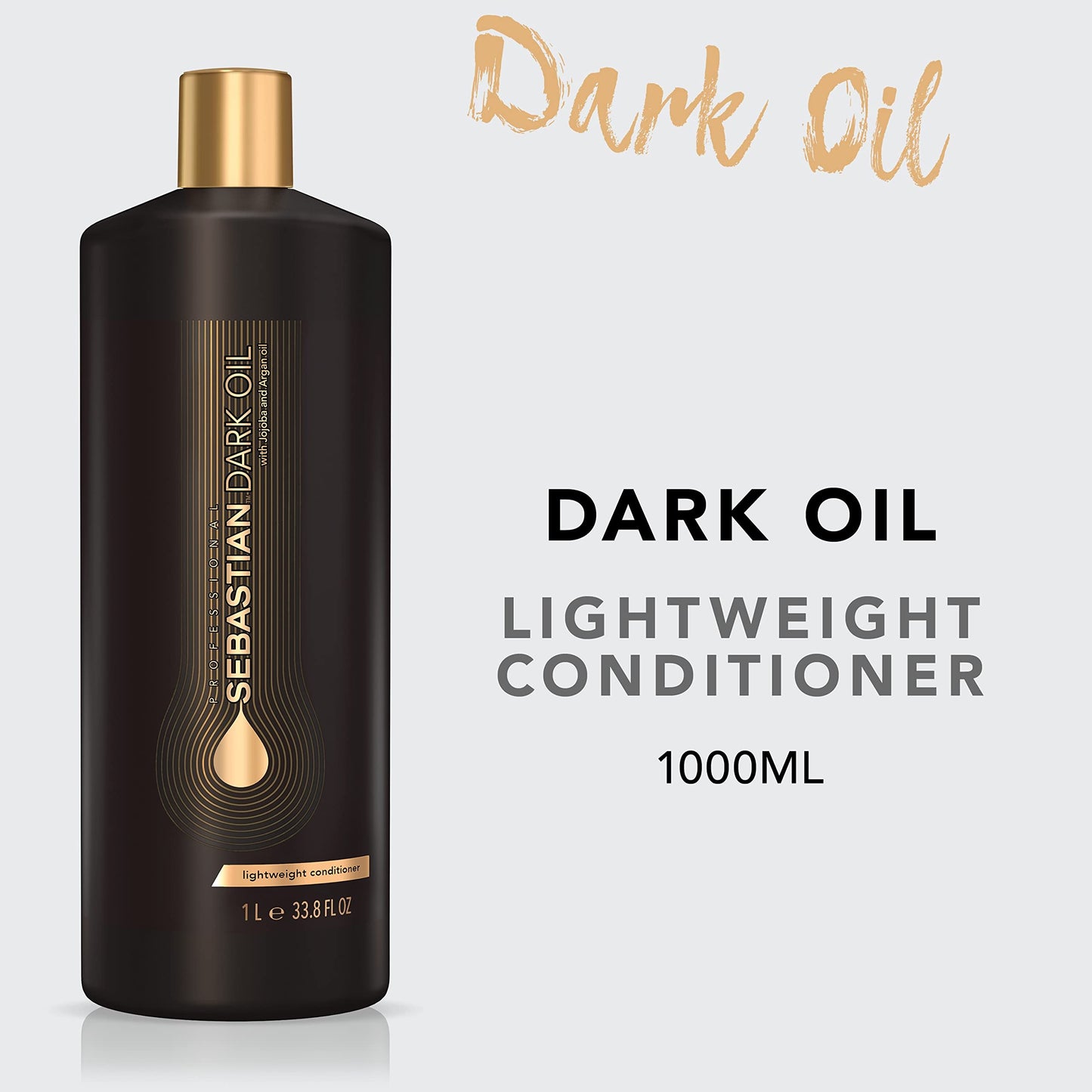 Sebastian Professional Dark Oil Lightweight Conditioner, Infused With Jojoba Oil & Argan Oil, 33.8 fl oz