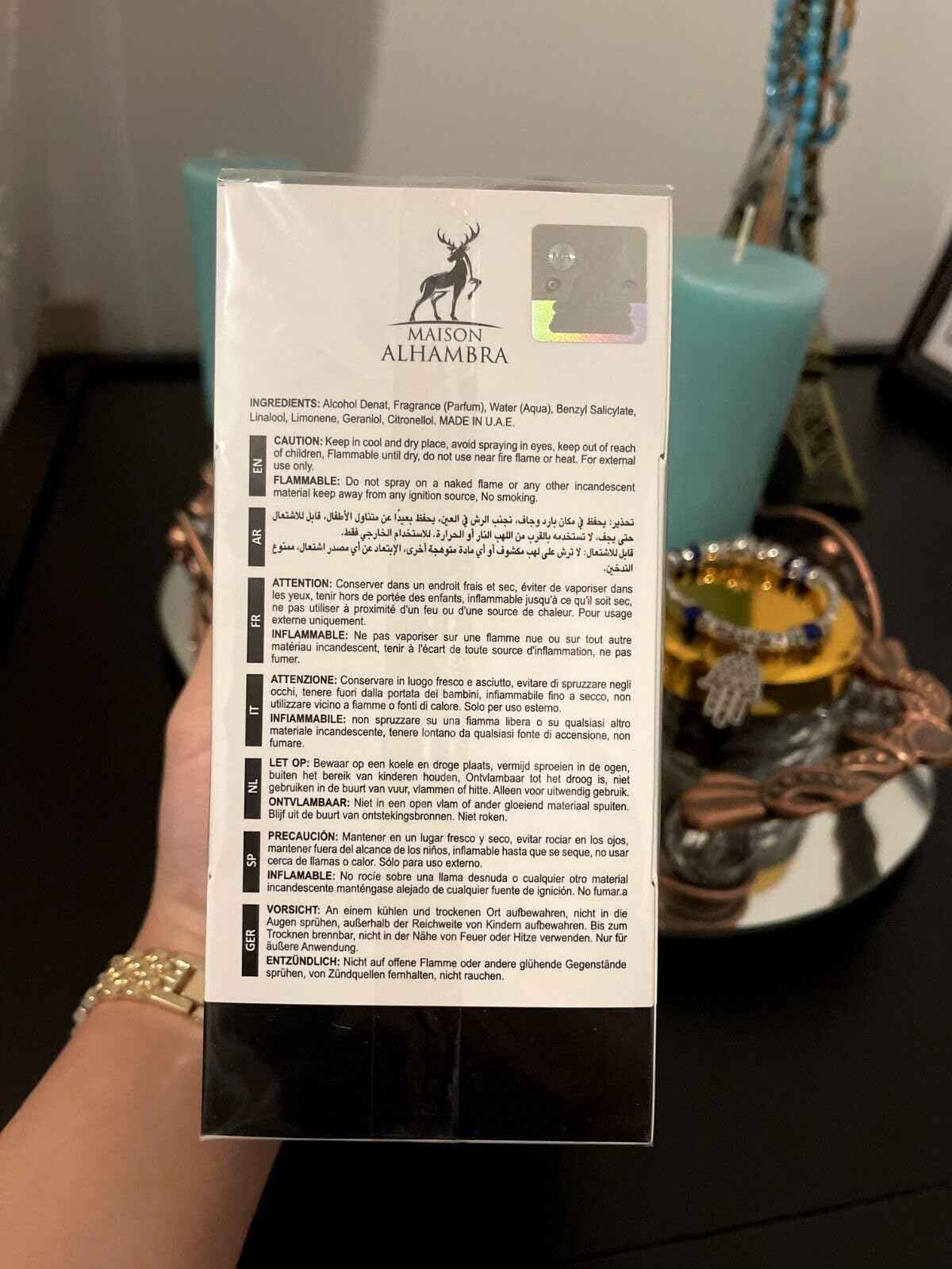 Jean Lowe Noir by Maison Alhambra for Men - 3.4 oz EDP Spray