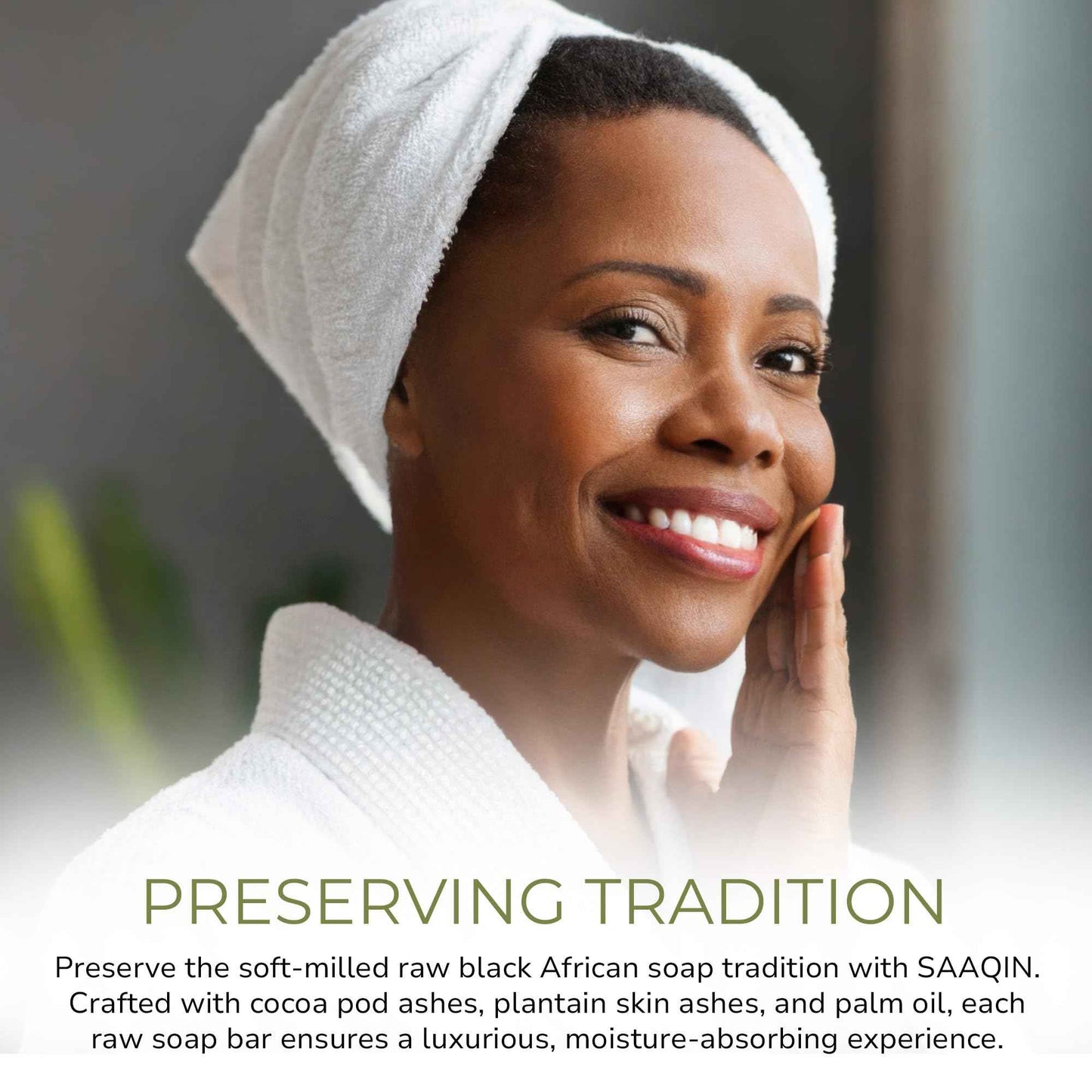 SAAQIN - Raw African Black Soap for All Skin Types, Black Soap Ideal for Acne, Wrinkles, Make-Up Removal, Hair & Body, Natural Glycerin Black African Soap, African Black Soap Bar from Ghana, 5 Lbs