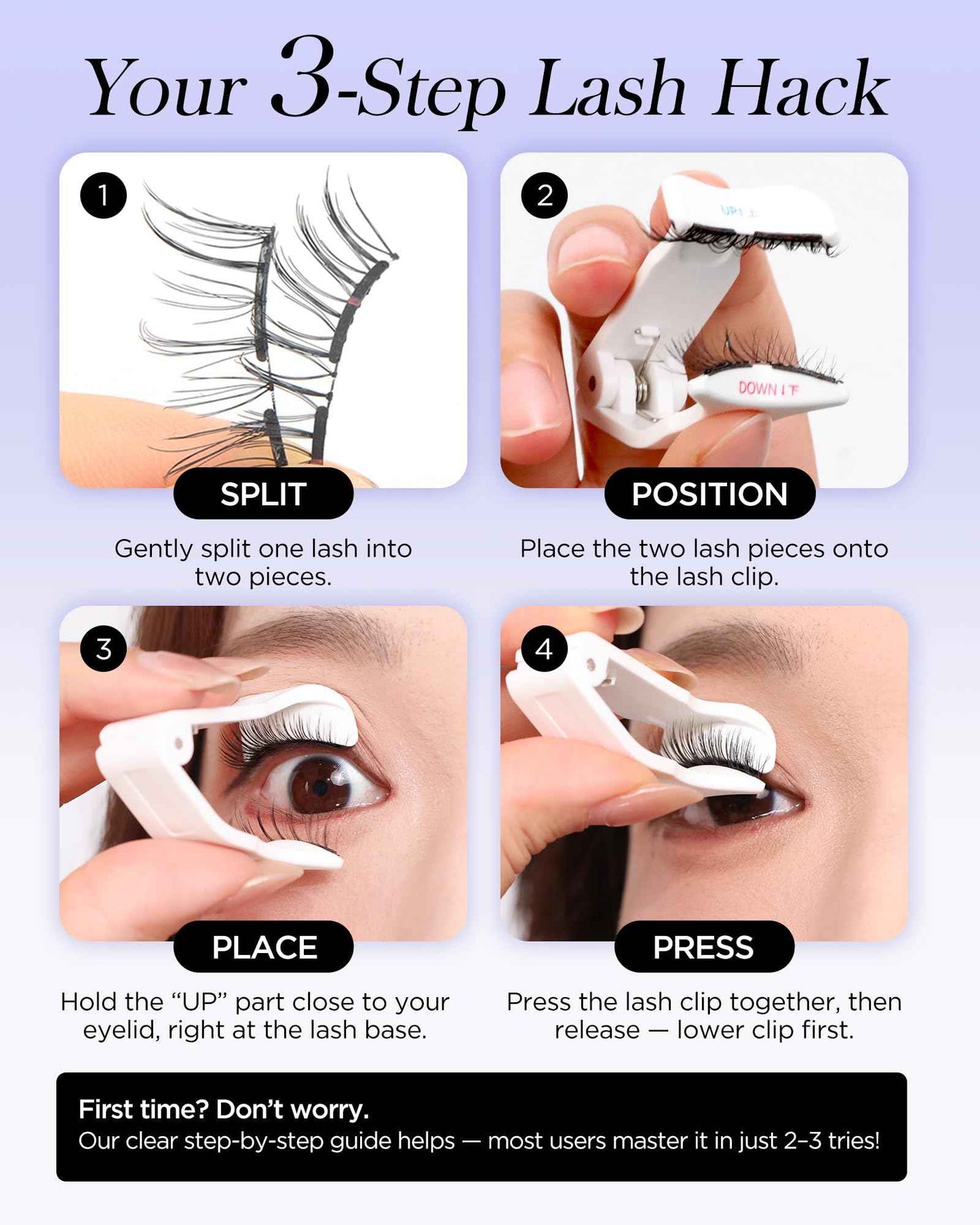 BEYELIAN Portable Magnetic Eyelashes with Applicator, Upgrade Soft Magnetic Lashes No Glue Needed Magnetic Eyelashes Natural Look, Reusable, Fales Eyelashes for Eye YT25 (All-In-One & Comfortable)