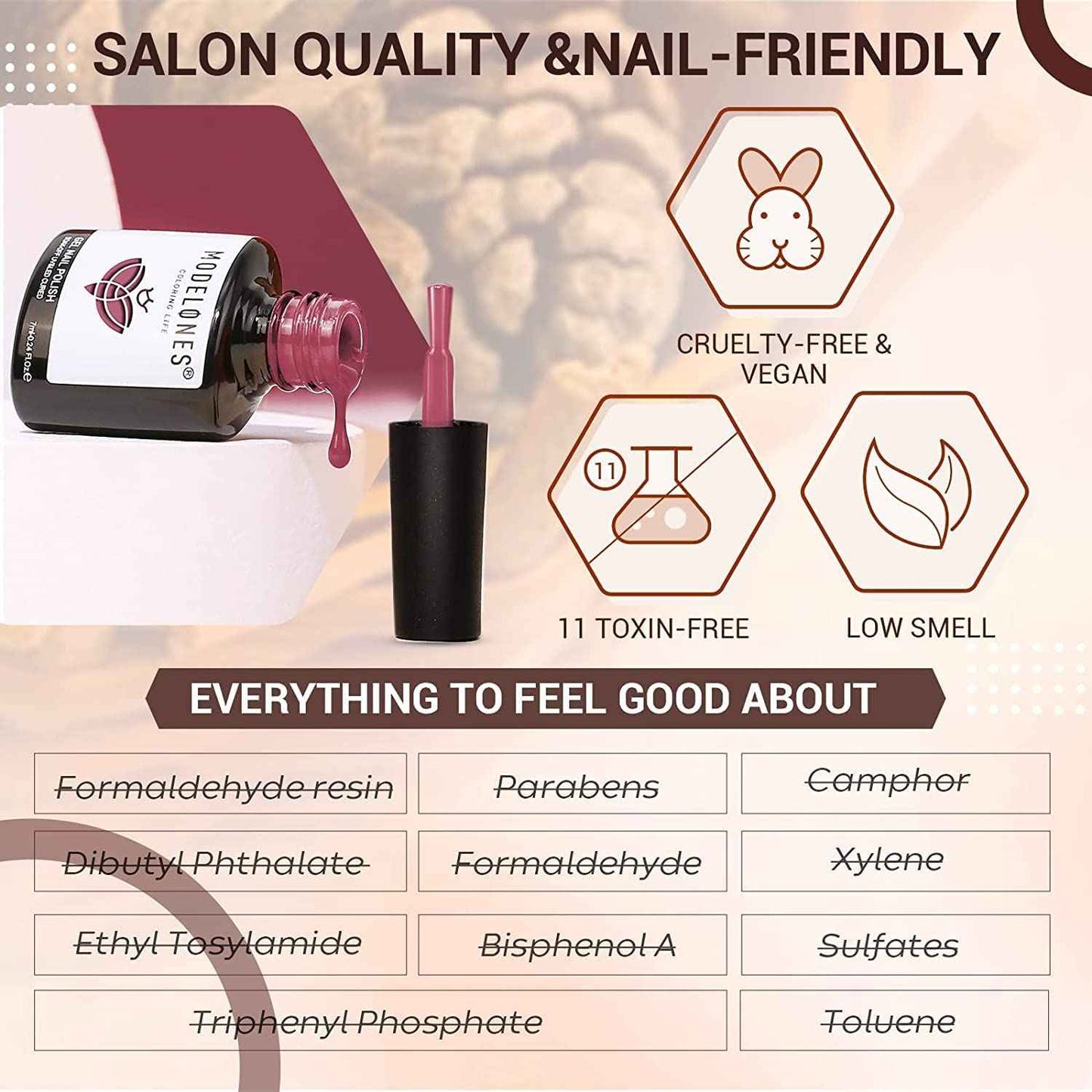 MODELONES Dip Powder Nail Kit Starter-12 Nude Colors French Style Dipping Powder with Base Top Coat 2 in 1 Set, Essential Manicure Nail Art System No Lamp Needed