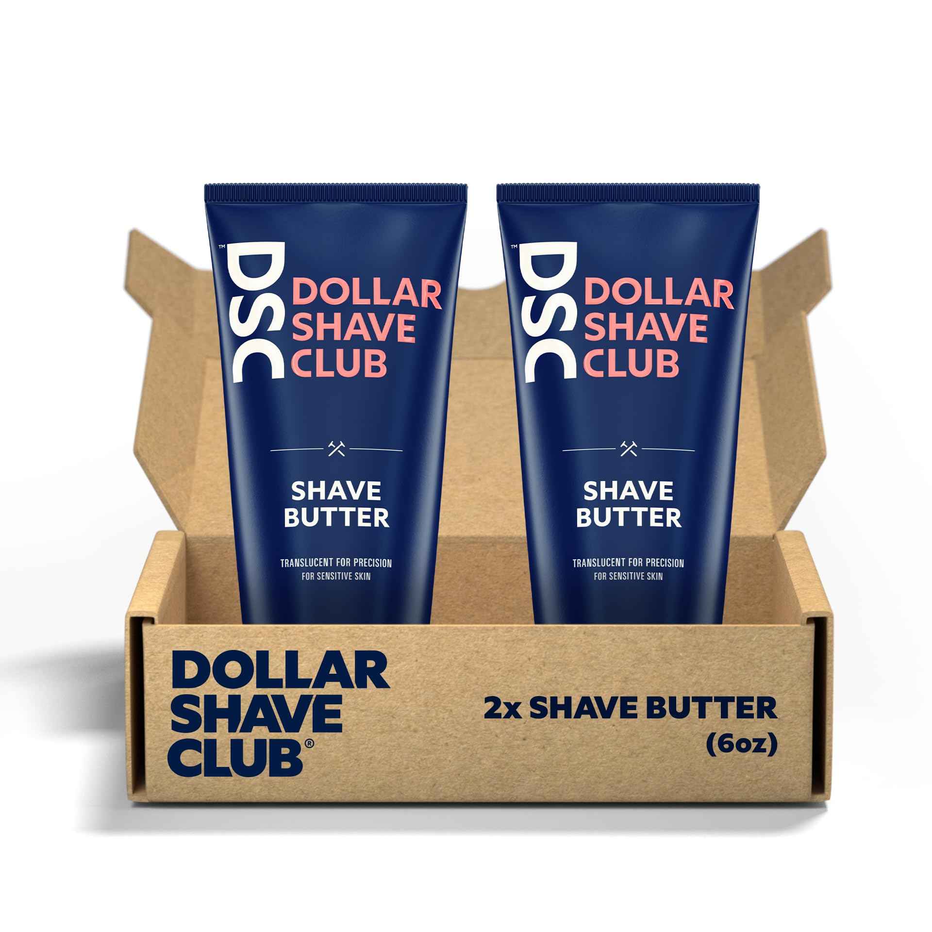 Dollar Shave Club | 6-Blade Ultimate Shave Bundle | Diamond Grip Club Series Razor Handle & Butter, For Sensitive Skin, A Translucent Shaving Cream & Gel Alternative