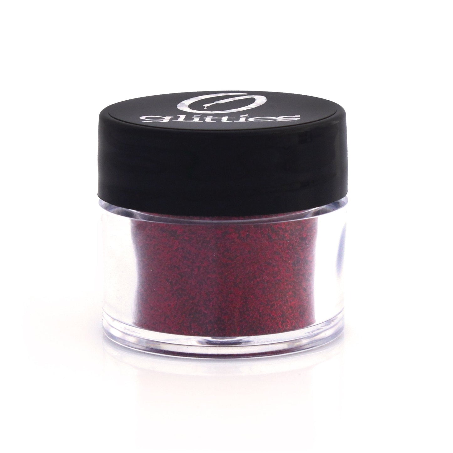 Glitties - Crimson - Cosmetic Grade Extra Fine (.006") Loose Glitter Powder Safe for Skin! Perfect for Makeup, Body Tattoos, Face, Hair, Lips, Soap, Lotion, Nail Art - (10 Gram Jar)