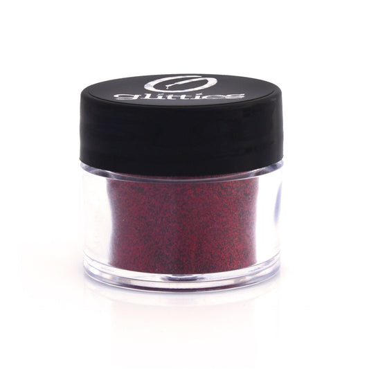 Glitties - Crimson - Cosmetic Grade Extra Fine (.006") Loose Glitter Powder Safe for Skin! Perfect for Makeup, Body Tattoos, Face, Hair, Lips, Soap, Lotion, Nail Art - (10 Gram Jar)