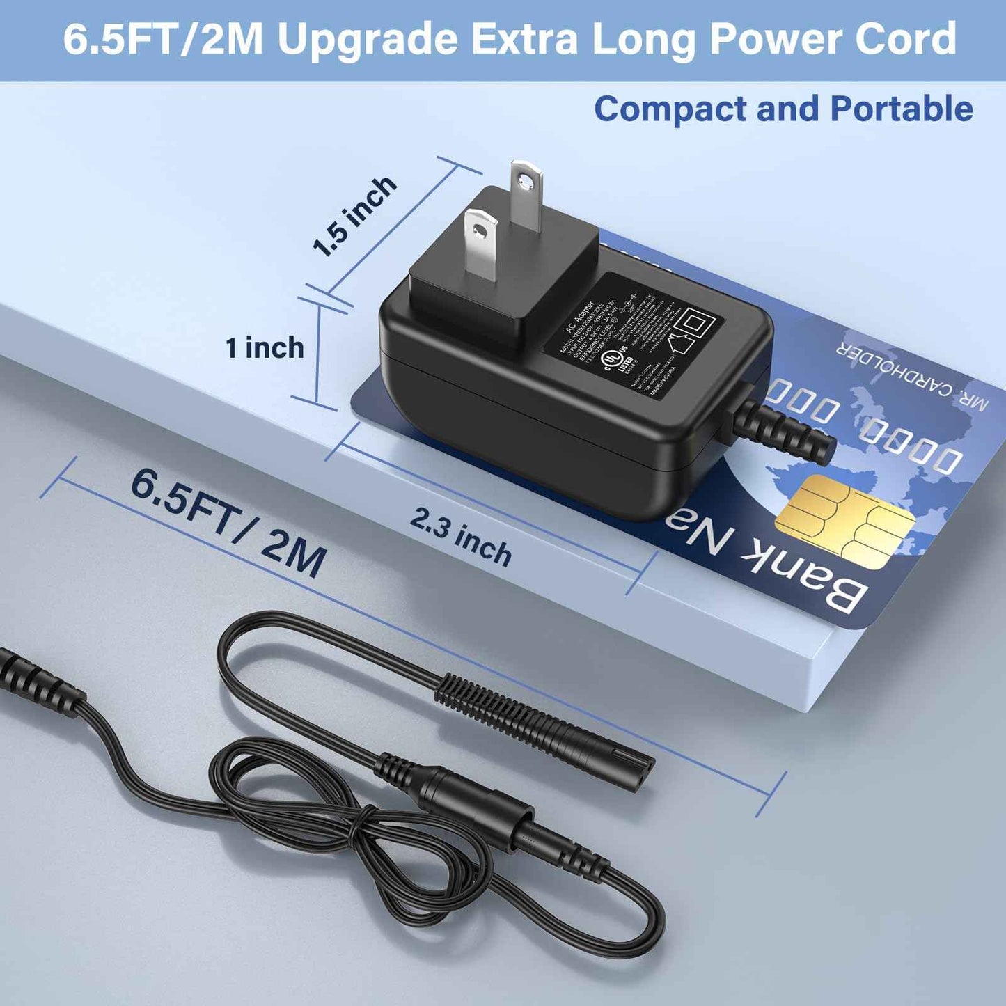 HIENADTOR 4.5V 1.2A Shaver Trimmer Charger Compatible with BaByliss PRO FXFS2 Power Cord AC Adapter for BaByliss PRO FX-FS2 FXFS2 Foilfx02 Foil FX02 FXFS2G Cordless Metal Double Foil Shaver Beard