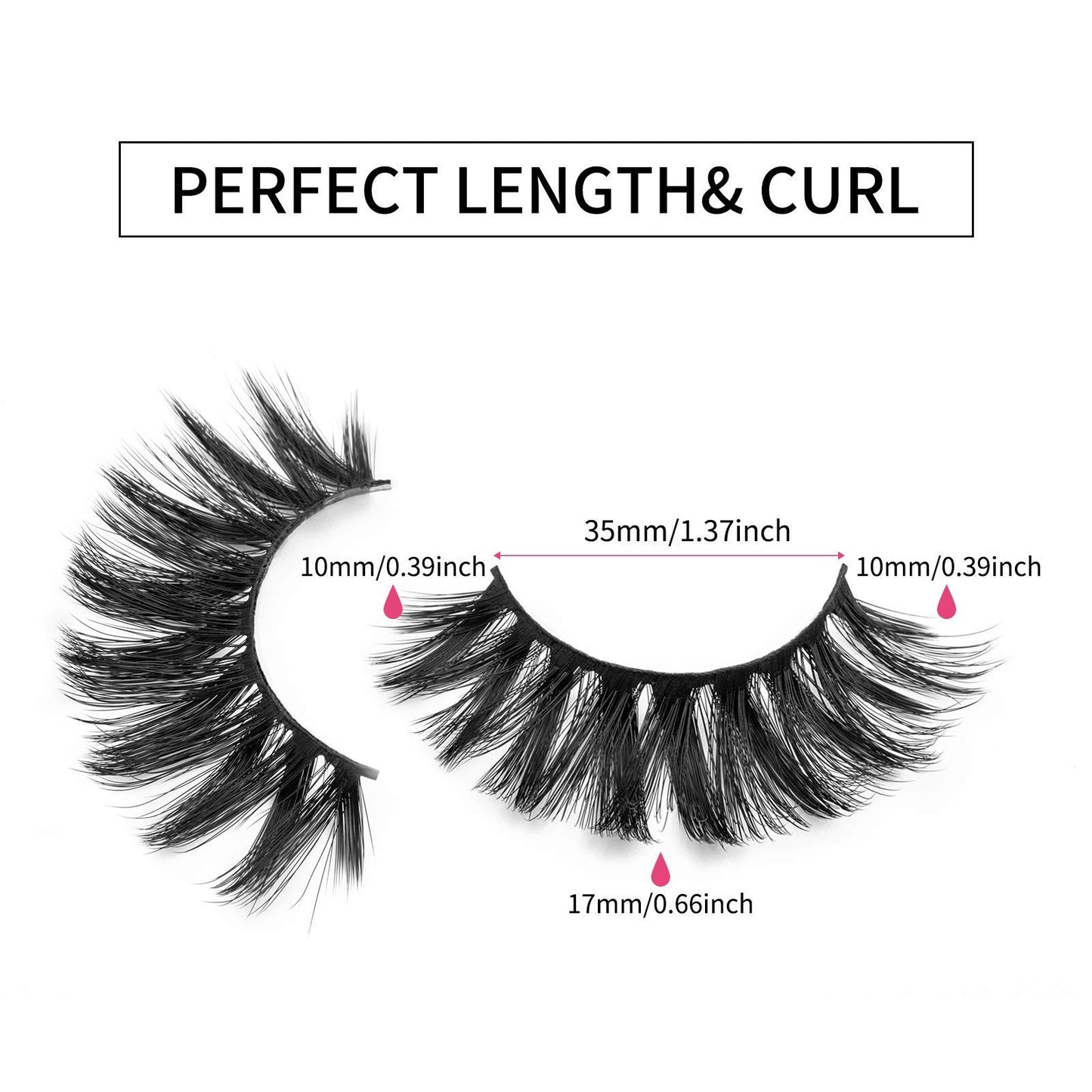 DYSILK Eyelashes Russian Strip Lashes - False Eyelashes Natural 10 Pairs 6D Lashes Pack Mink Eyelashes Wispy Fluffy Reusable Cat Eye Lashes Fake Eyelashes Lashes Natural Look | 17mm