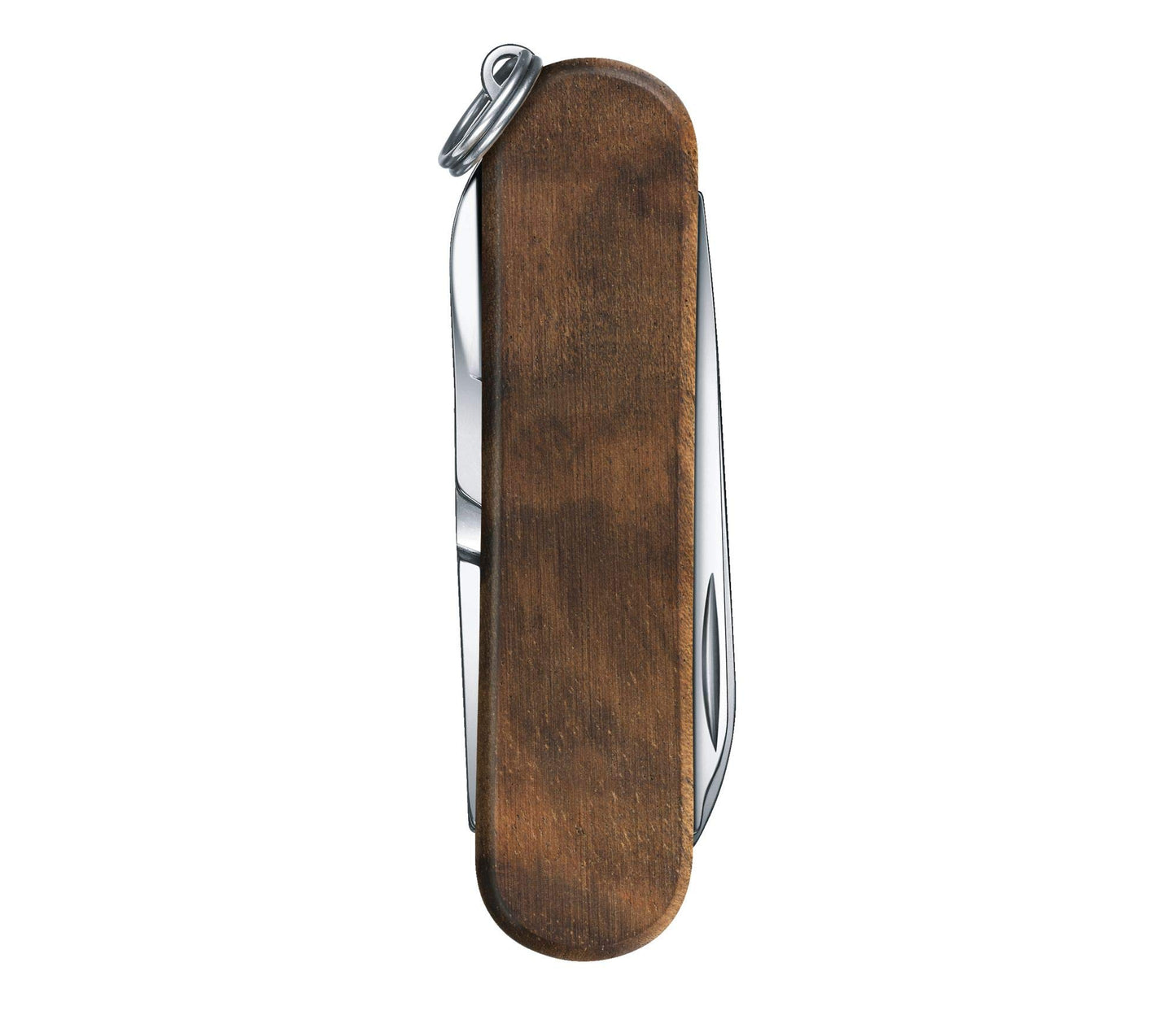 Victorinox Classic SD Walnut Swiss Army Knife, Compact, 5 Functions, Swiss Made Pocket Knife with Small Blade, Screwdriver and Key Ring - Wood