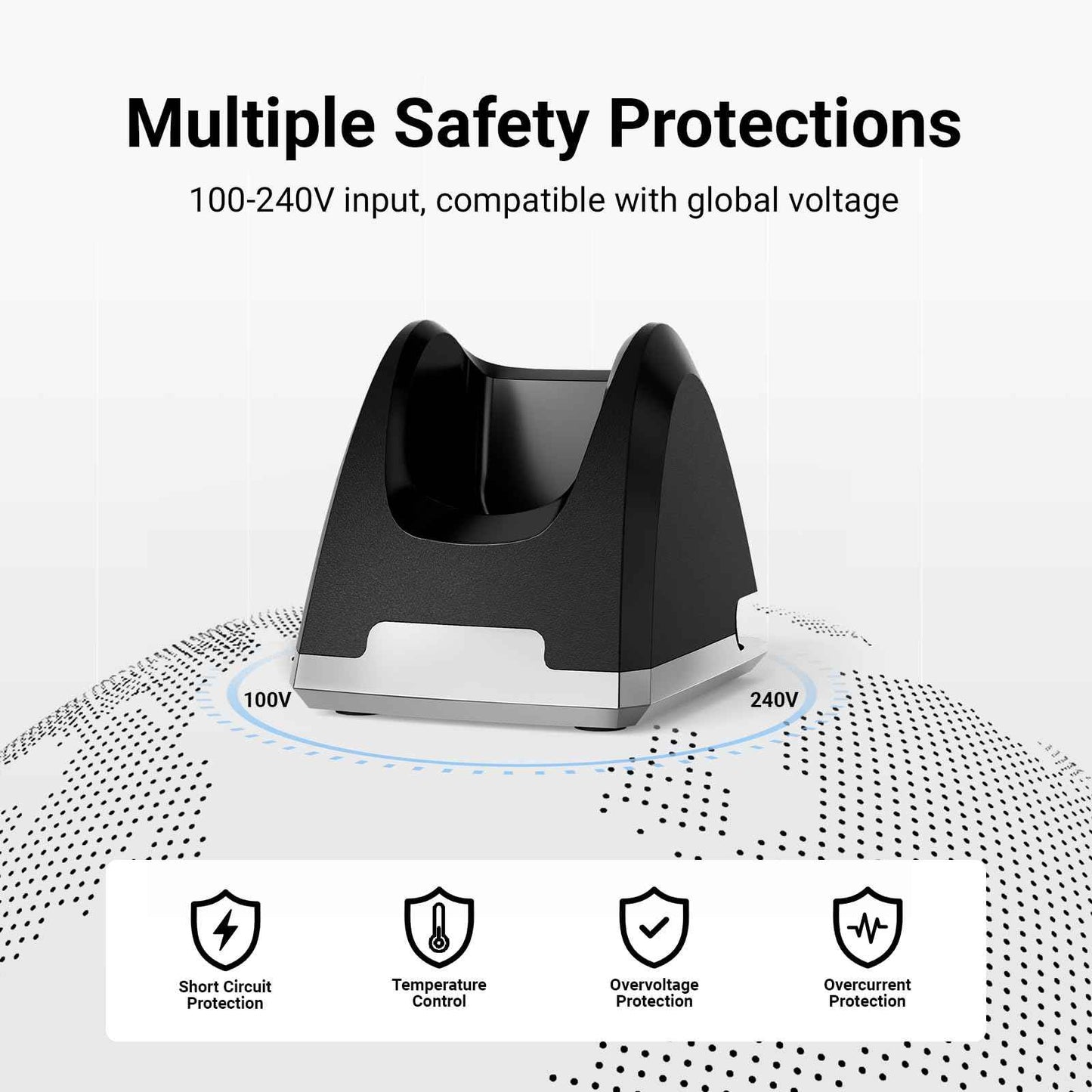 Charger for Wahl Professional Cordless Clipper, Charger Stand Compatible with Wahl, Sterling and 5-Star Cord Clippers 8148 8481 8591 81919 Replacement Parts 3801 Adapter (ONLY Charging Station Base)