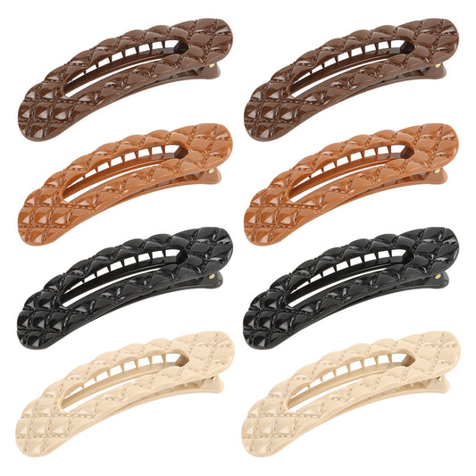 ACO-UINT 8 Pack Hair Clips for Women - Flat Alligator Claws, Non-slip French Barrettes, Duck Billed Sectioning and Styling Accessories