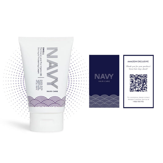 NAVY Swell Hair Styling Cream for Voluminous Looks | 4 oz / 118 mL Thickening Cream for Thin, Flat, Fine or Weak Hair of Men & Women