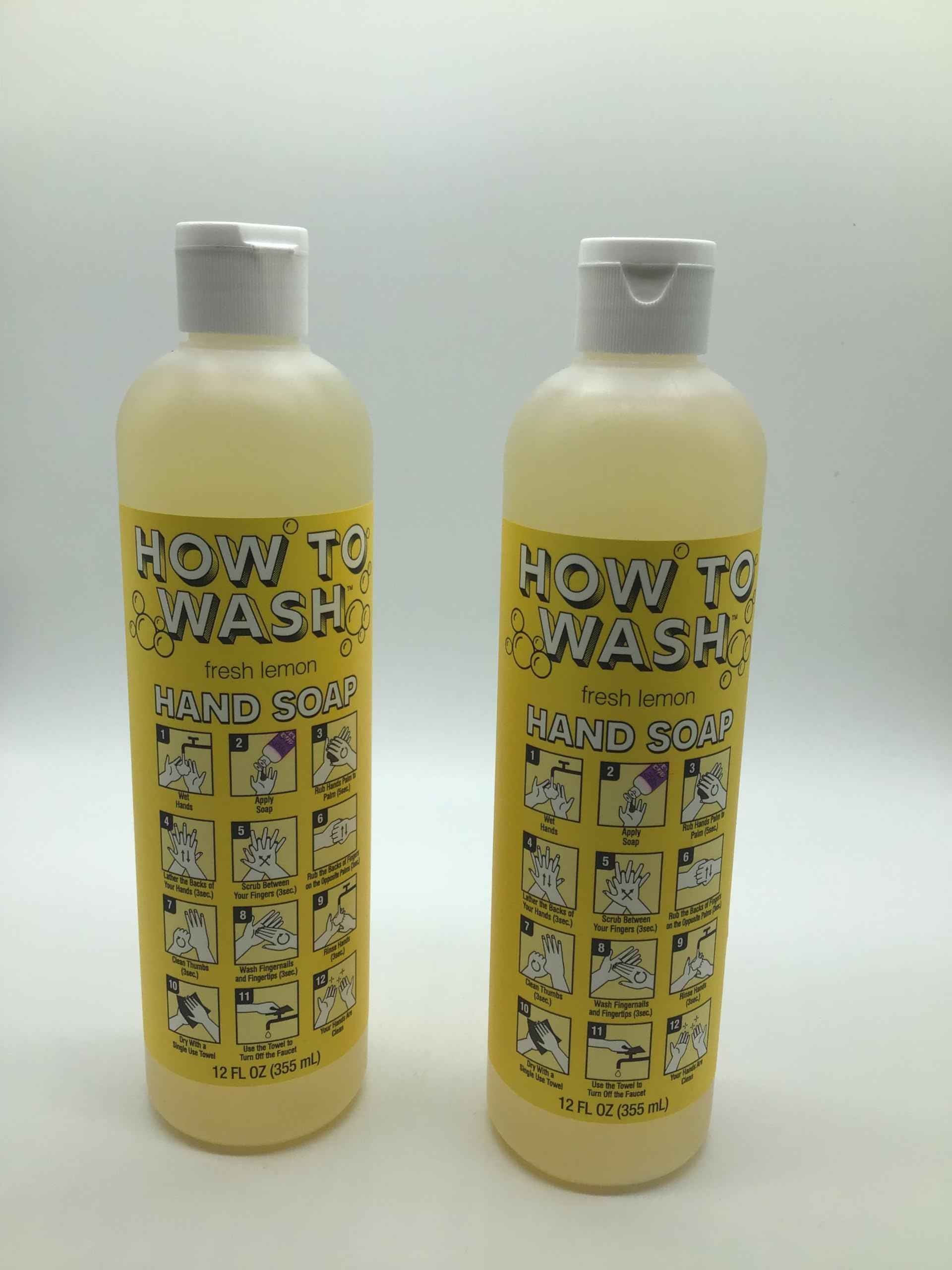 How to Wash Fresh Lemon Hand Soap 2-12 OZ Bottles (24-FL OZ)